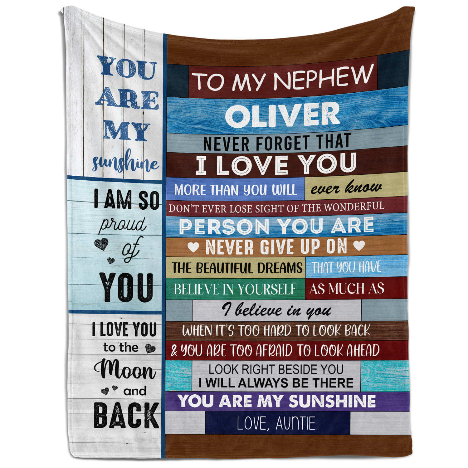 To My Nephew - Personalized  gift For Nephew - Custom Blanket - Elizabethfashions