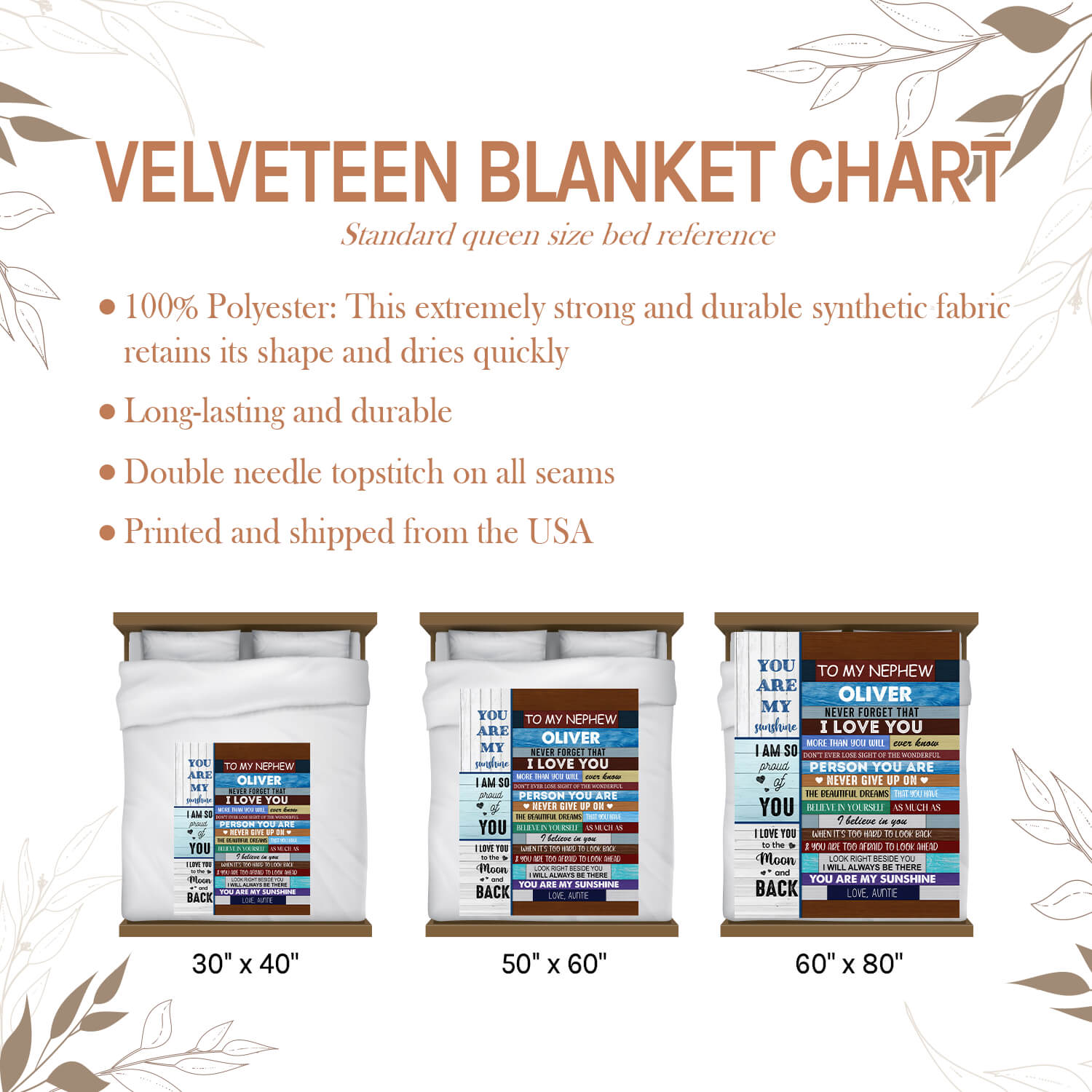 To My Nephew - Personalized  gift For Nephew - Custom Blanket - Elizabethfashions