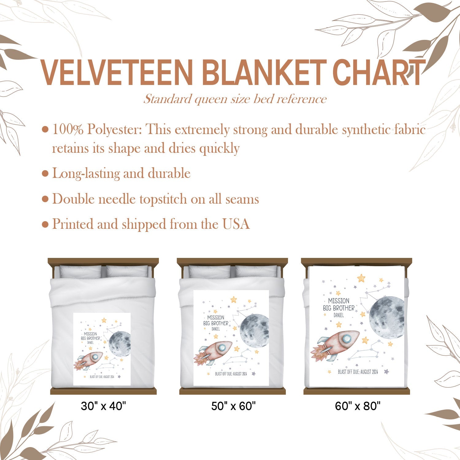 Mission Big Brother - Personalized  gift For Big Brother - Custom Blanket - Elizabethfashions