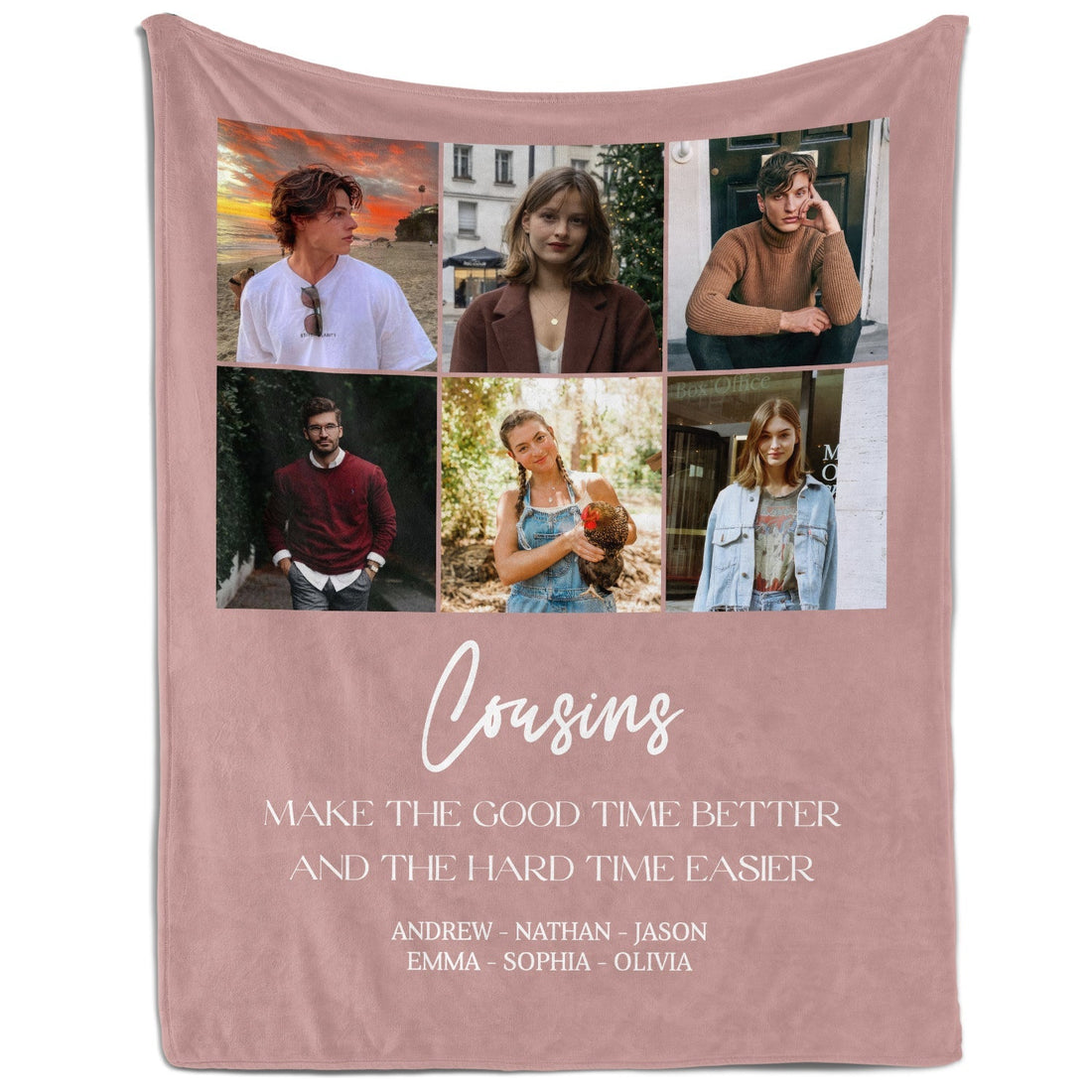 Cousins Make The Good Time Better - Personalized  gift For Cousin - Custom Blanket - Elizabethfashions