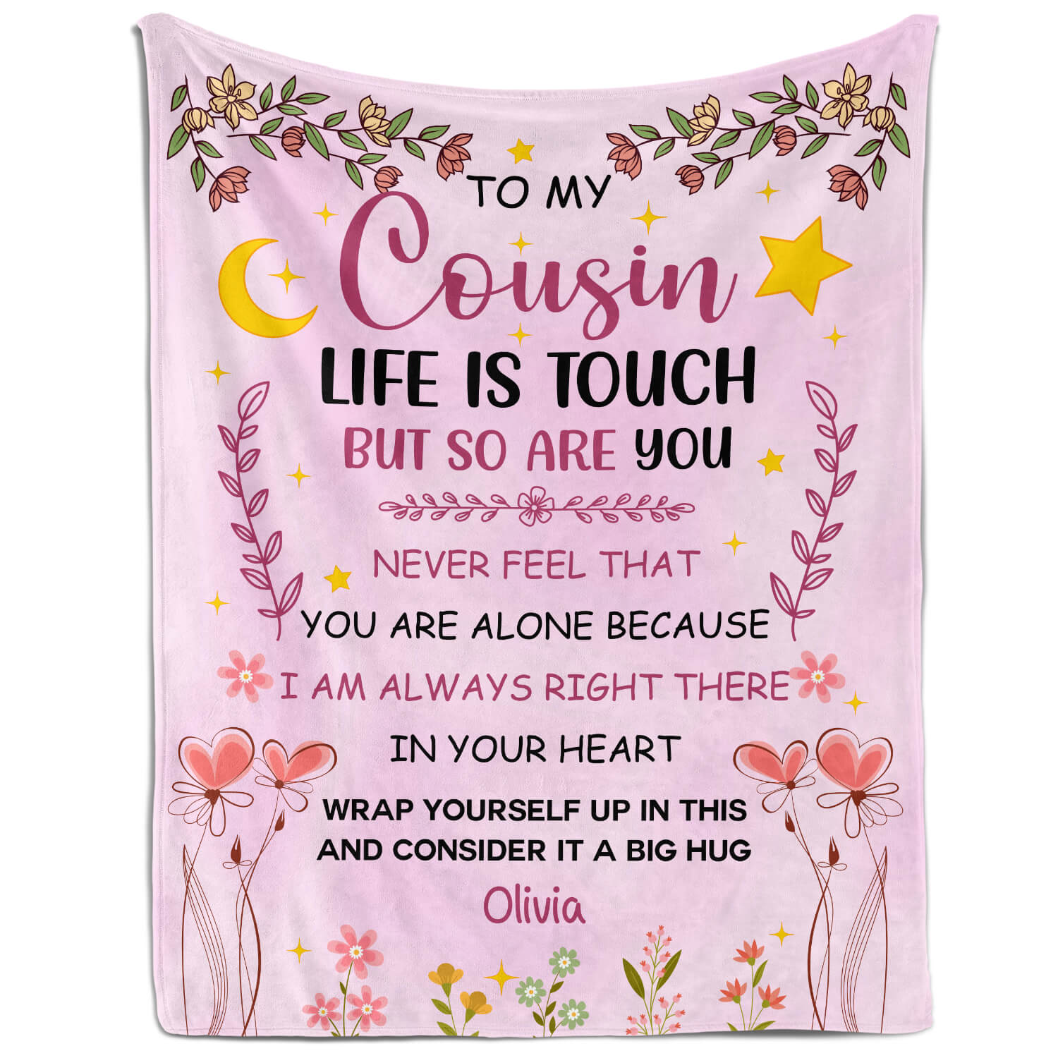 To My Cousin - Personalized  gift For Cousin - Custom Blanket - Elizabethfashions