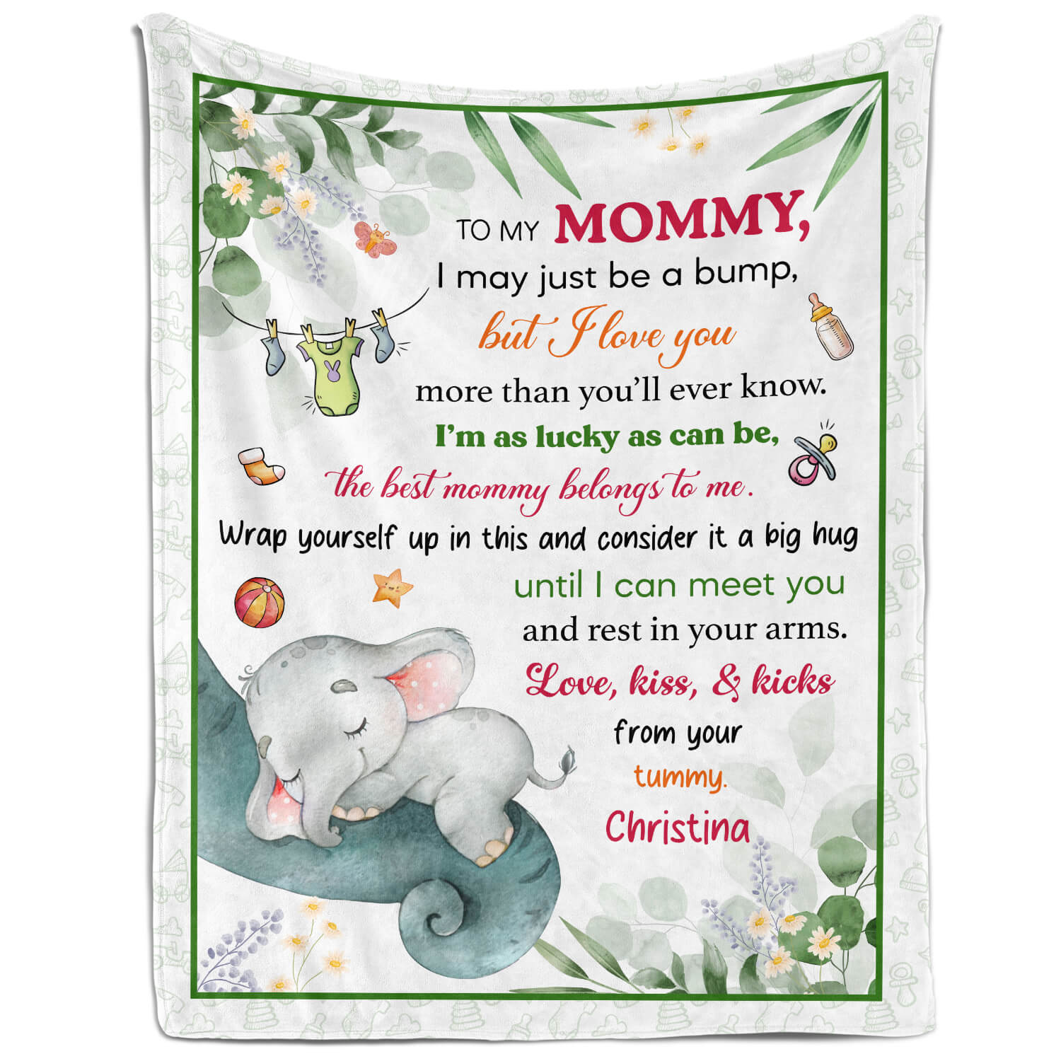 To My Mommy - Personalized  gift For Mom To Be - Custom Blanket - Elizabethfashions