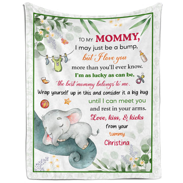To My Mommy - Personalized  gift For Mom To Be - Custom Blanket - Elizabethfashions
