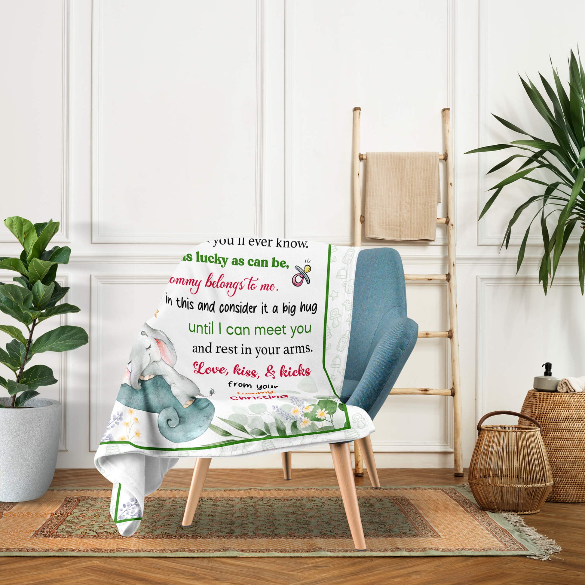 To My Mommy - Personalized  gift For Mom To Be - Custom Blanket - Elizabethfashions