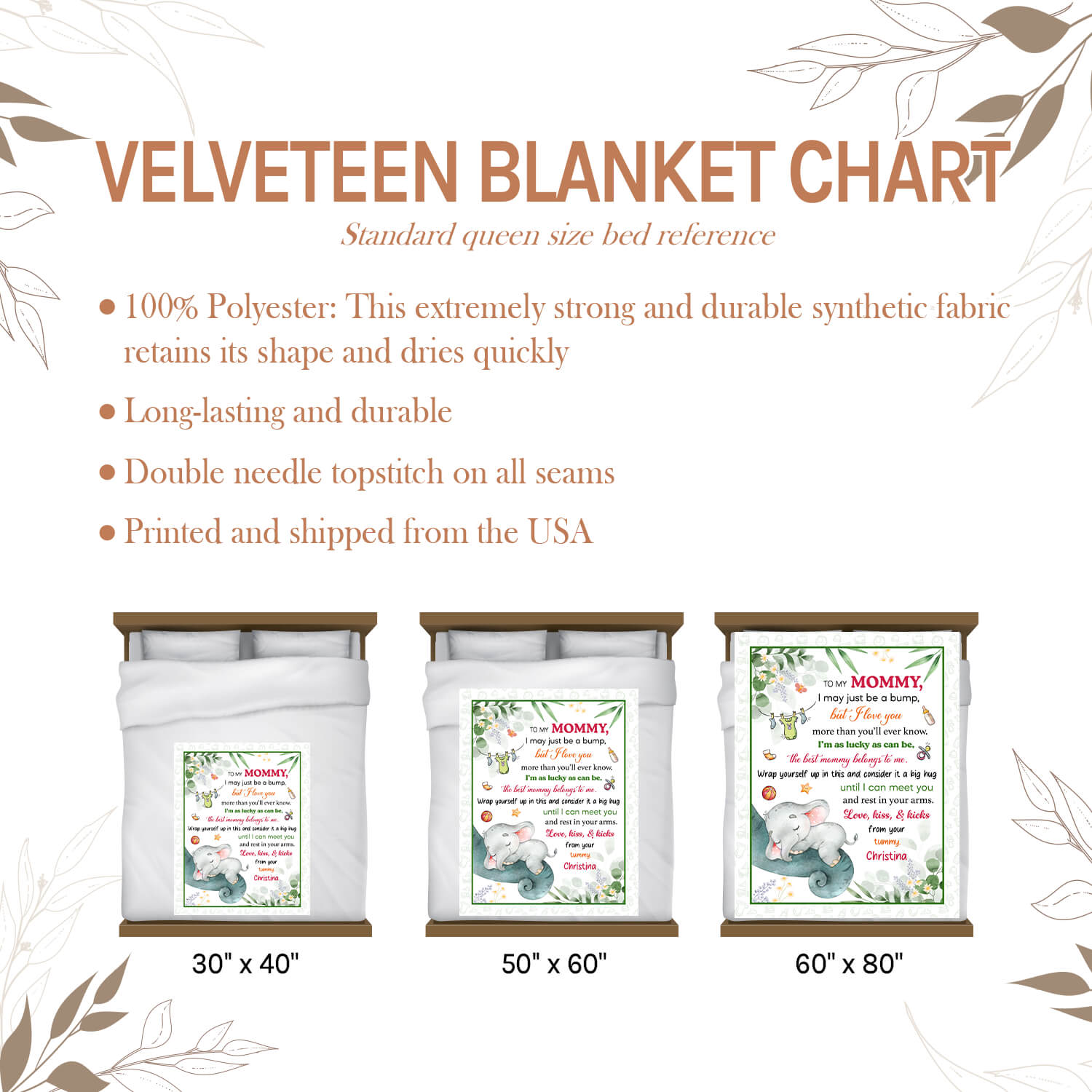 To My Mommy - Personalized  gift For Mom To Be - Custom Blanket - Elizabethfashions