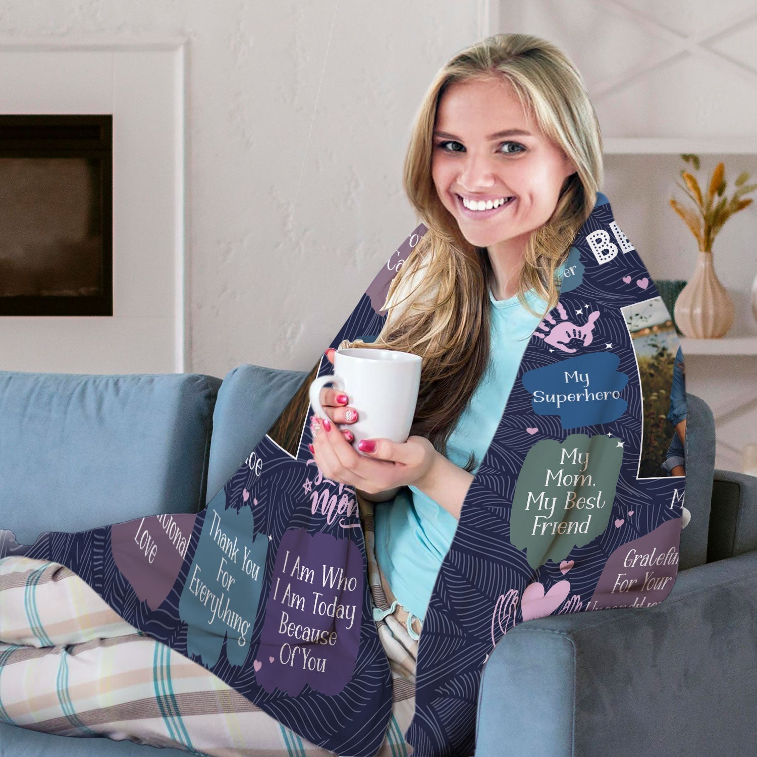 Best Mom Ever - Personalized  gift For Mom - Custom Blanket - Elizabethfashions