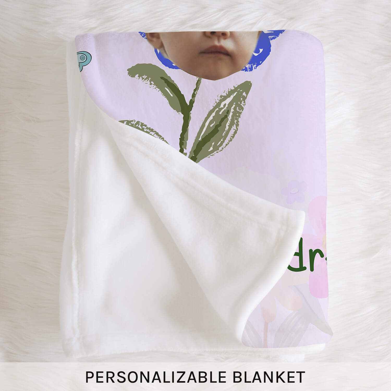 From A Mother's Love, A Garden Grows - Personalized  gift For Mom - Custom Blanket - Elizabethfashions