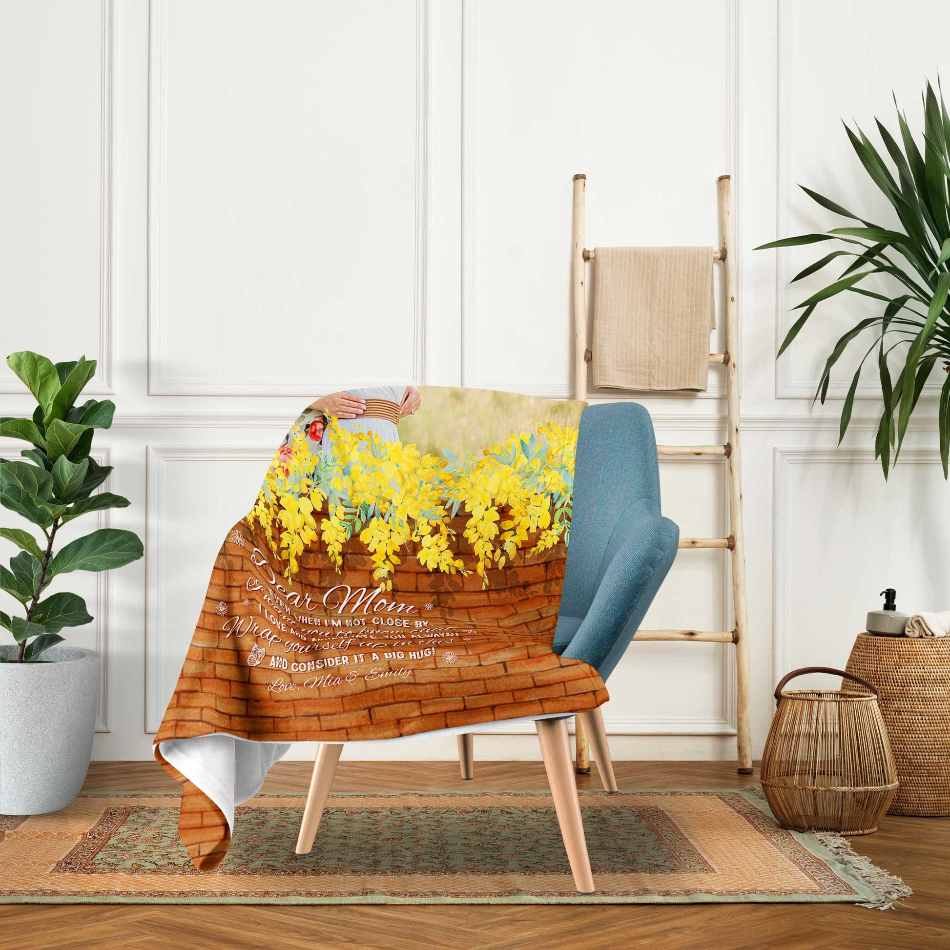 Dear Mom - Personalized  gift For Mom - Custom Blanket - Elizabethfashions