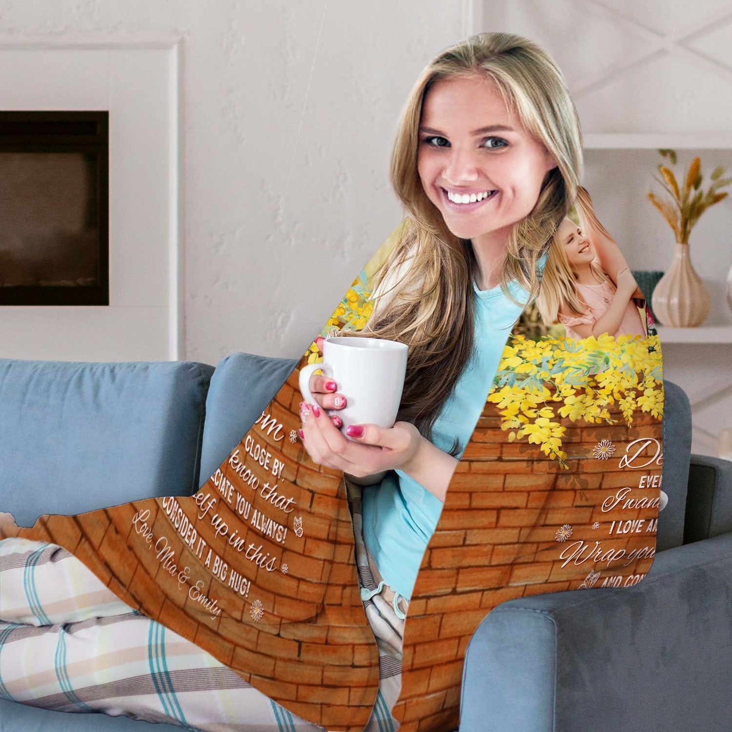 Dear Mom - Personalized  gift For Mom - Custom Blanket - Elizabethfashions