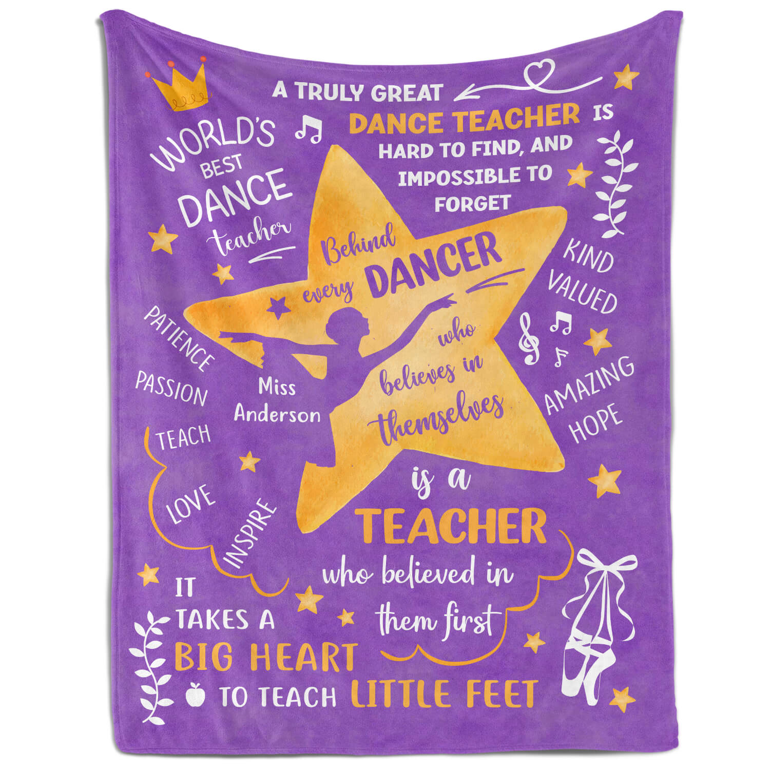 Behind Every Dancer Who Believes In Themselves - Personalized  gift For Dance Teacher - Custom Blanket - Elizabethfashions