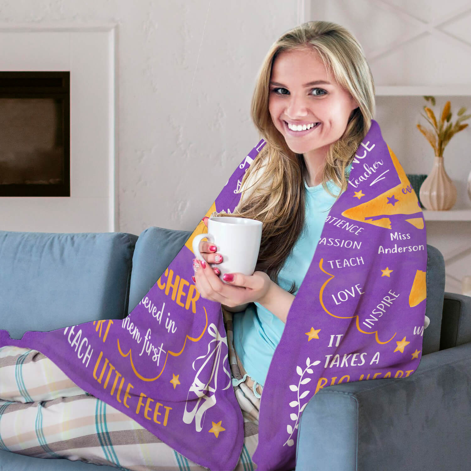 Behind Every Dancer Who Believes In Themselves - Personalized  gift For Dance Teacher - Custom Blanket - Elizabethfashions