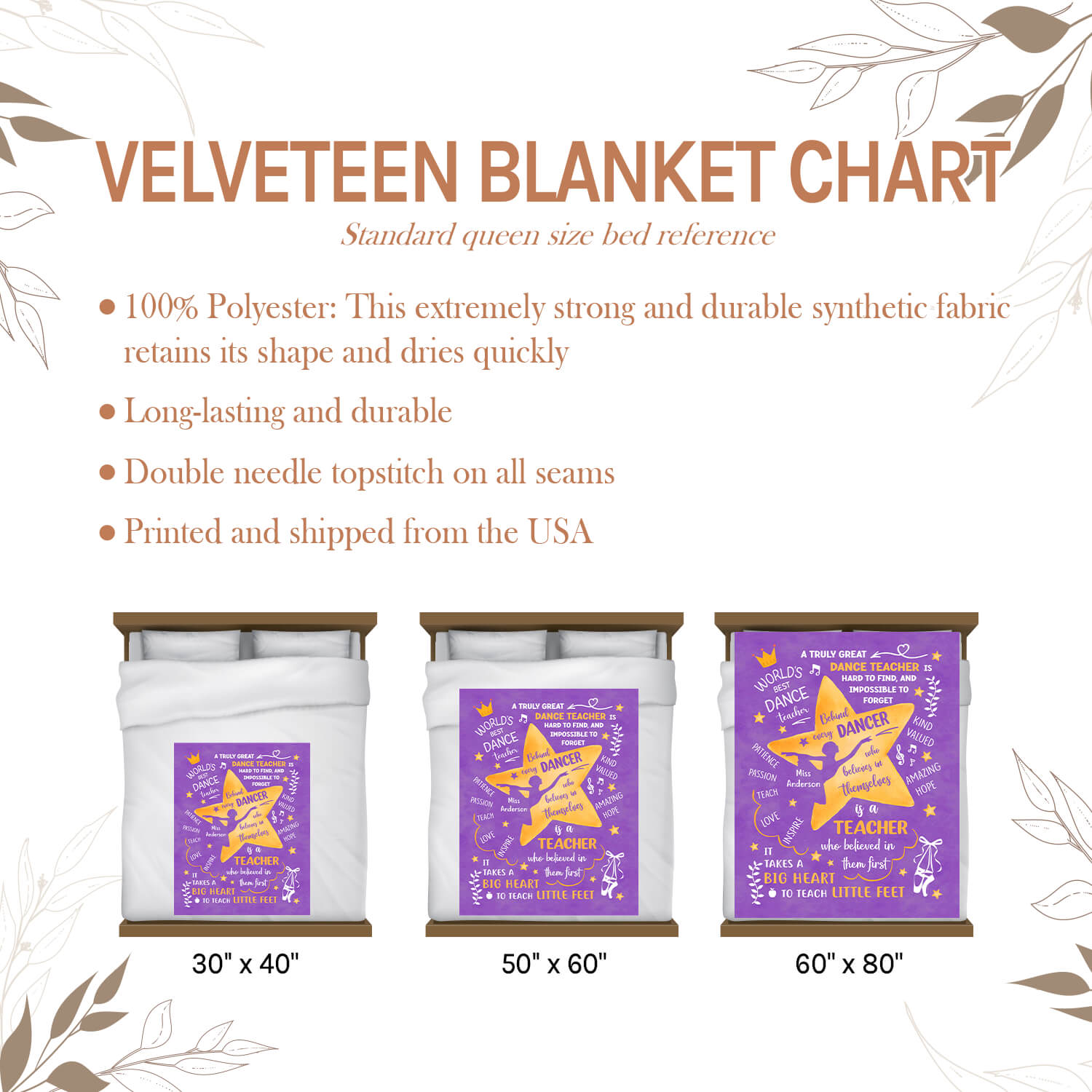 Behind Every Dancer Who Believes In Themselves - Personalized  gift For Dance Teacher - Custom Blanket - Elizabethfashions