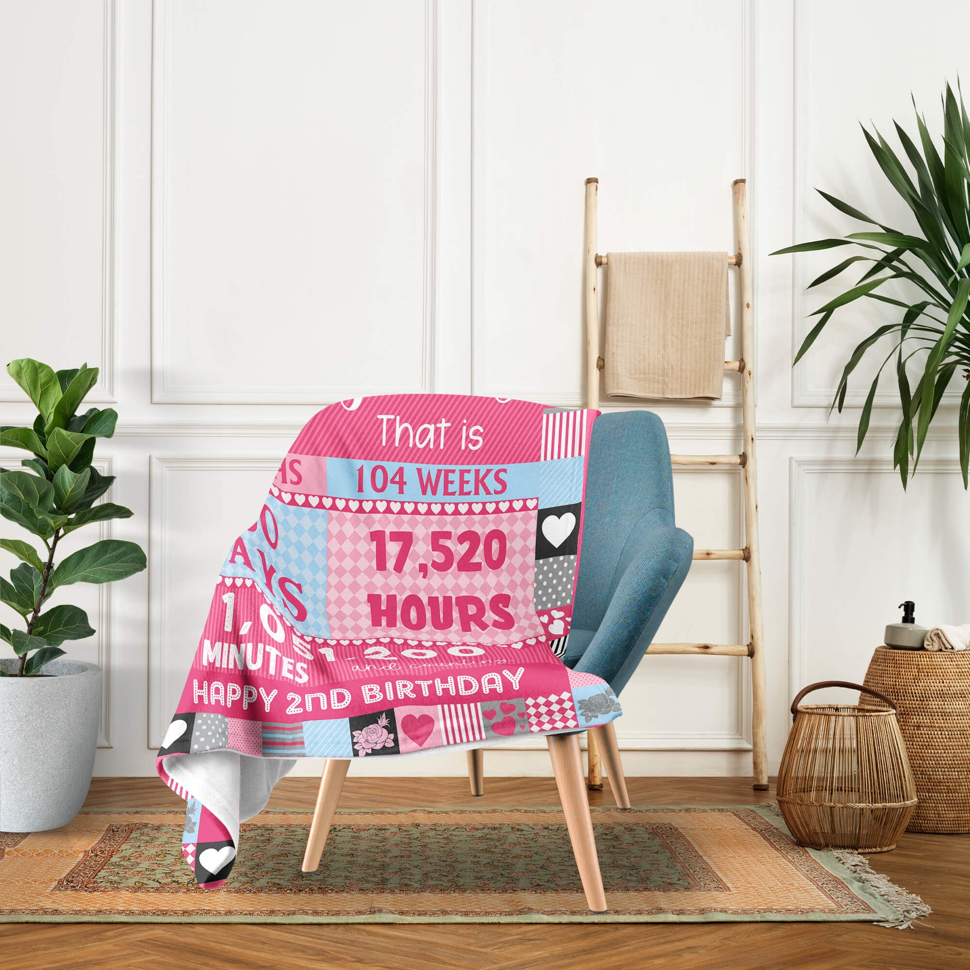 You Have Been Loved For 2 Years - Personalized 2nd Birthday gift For 2 Year Old Girl - Custom Blanket - Elizabethfashions