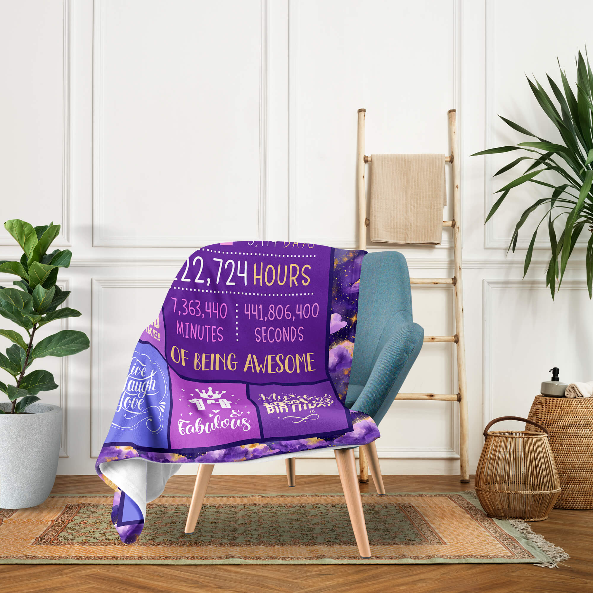 Happy 14th Birthday - Personalized 14th Birthday gift For 14 Year Old - Custom Blanket - Elizabethfashions