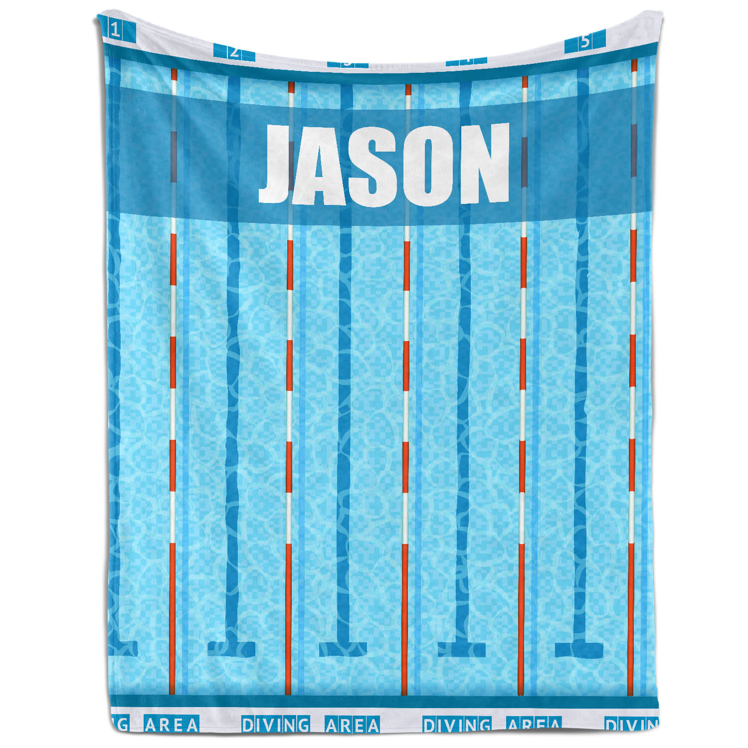 Swimming Pool - Personalized  gift For Swimmer - Custom Blanket - Elizabethfashions