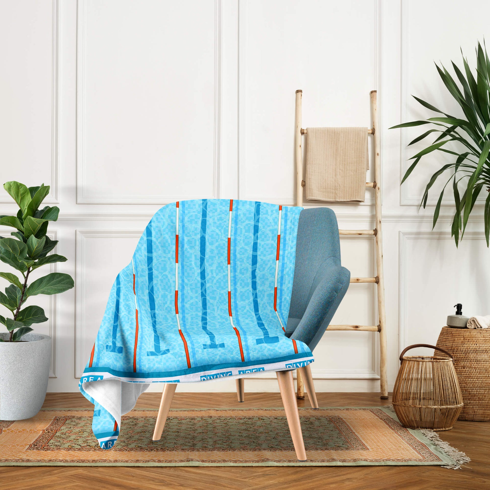 Swimming Pool - Personalized  gift For Swimmer - Custom Blanket - Elizabethfashions