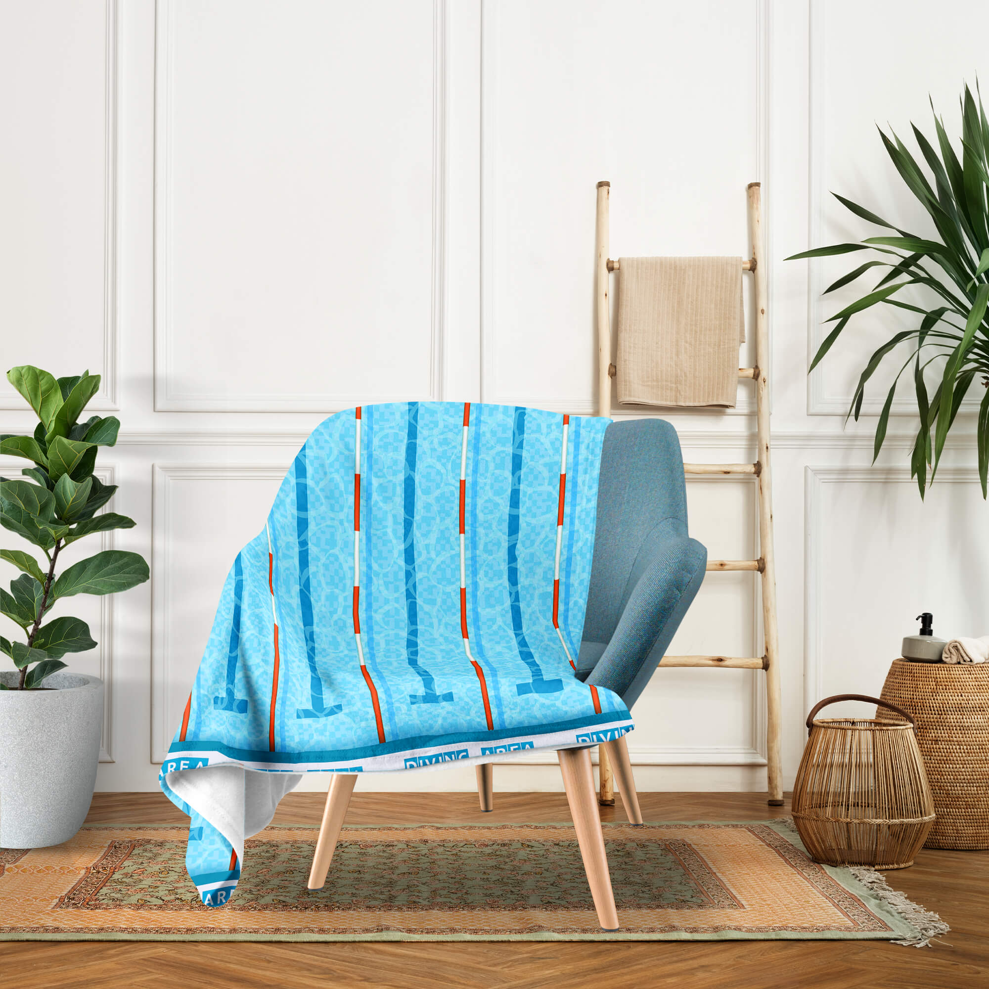 Swimming Pool - Personalized  gift For Swimmer - Custom Blanket - Elizabethfashions