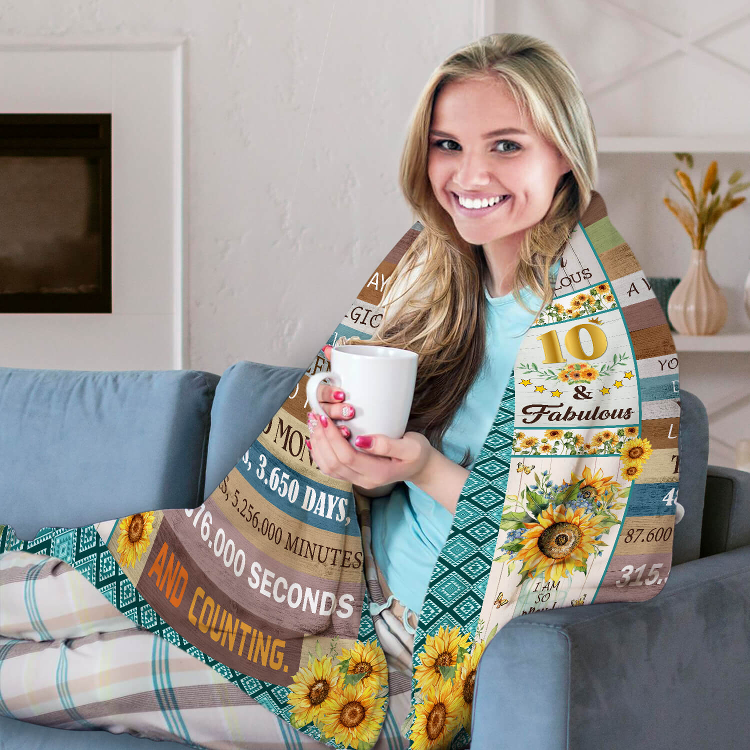 Join The Prestigious Double Digit Association - Personalized 10th Birthday gift For Daughter - Custom Blanket - Elizabethfashions