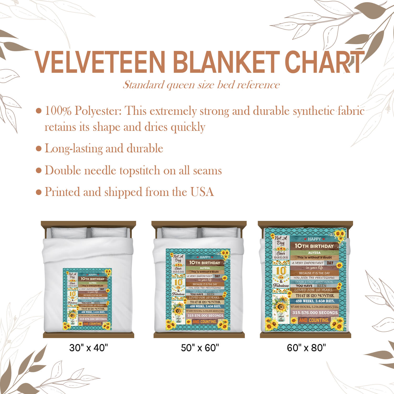 Join The Prestigious Double Digit Association - Personalized 10th Birthday gift For Daughter - Custom Blanket - Elizabethfashions