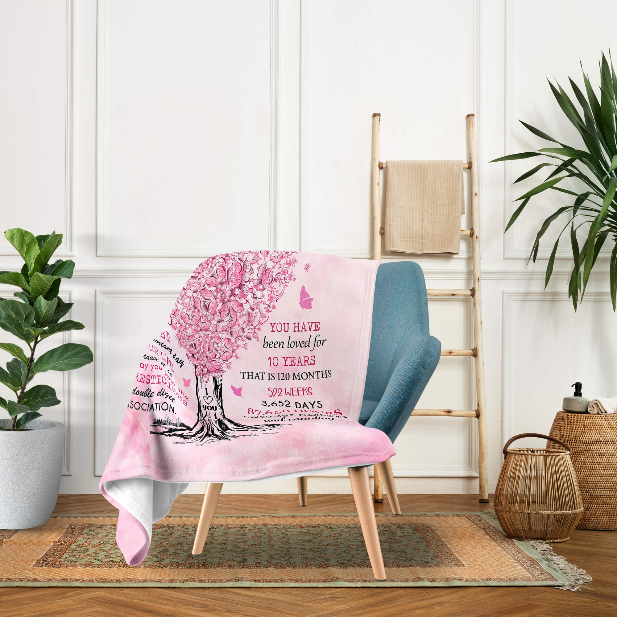 Happy 10th Birthday - Personalized 10th Birthday gift For 10 Year Old - Custom Blanket - Elizabethfashions