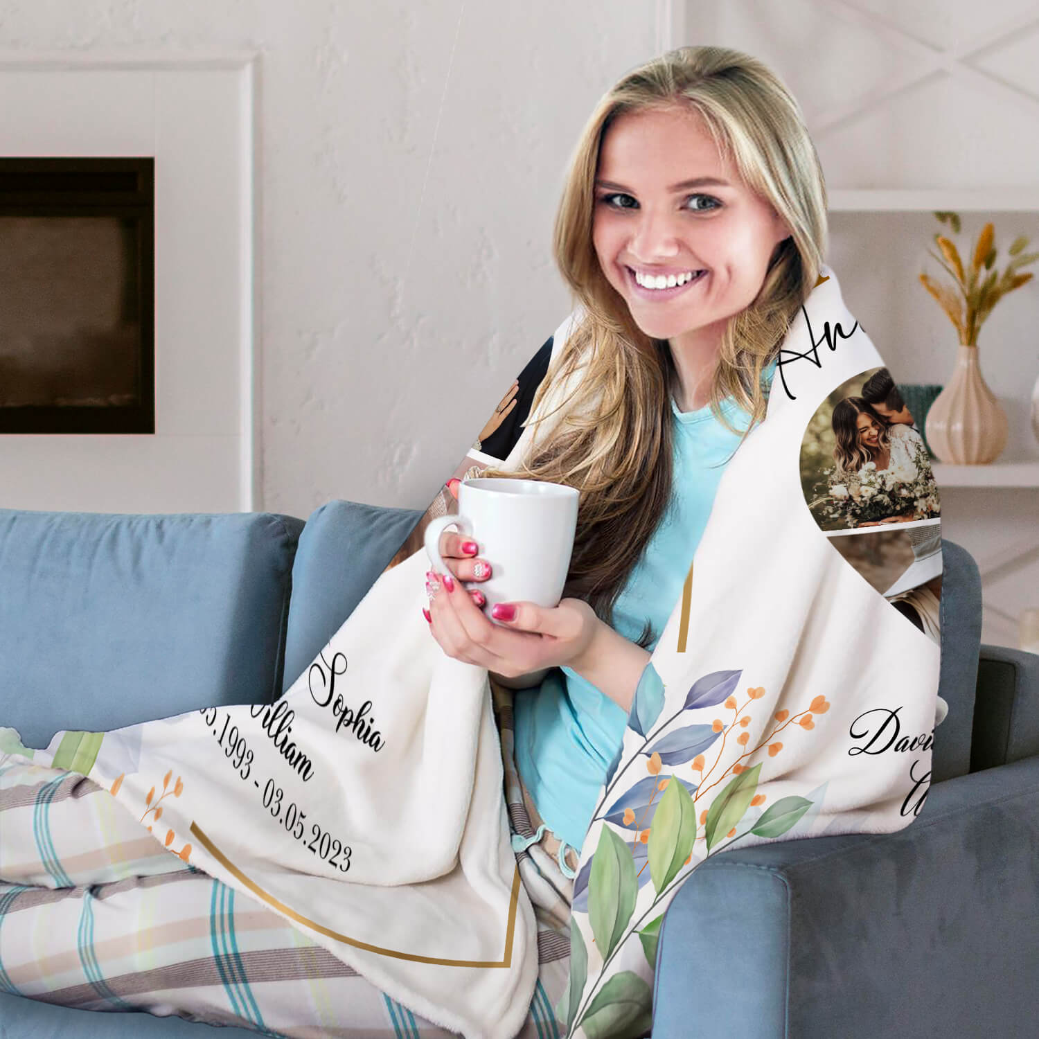 Happy 30th Anniversary - Personalized 30 Year Anniversary gift for Husband or Wife - Custom Blanket - Elizabethfashions