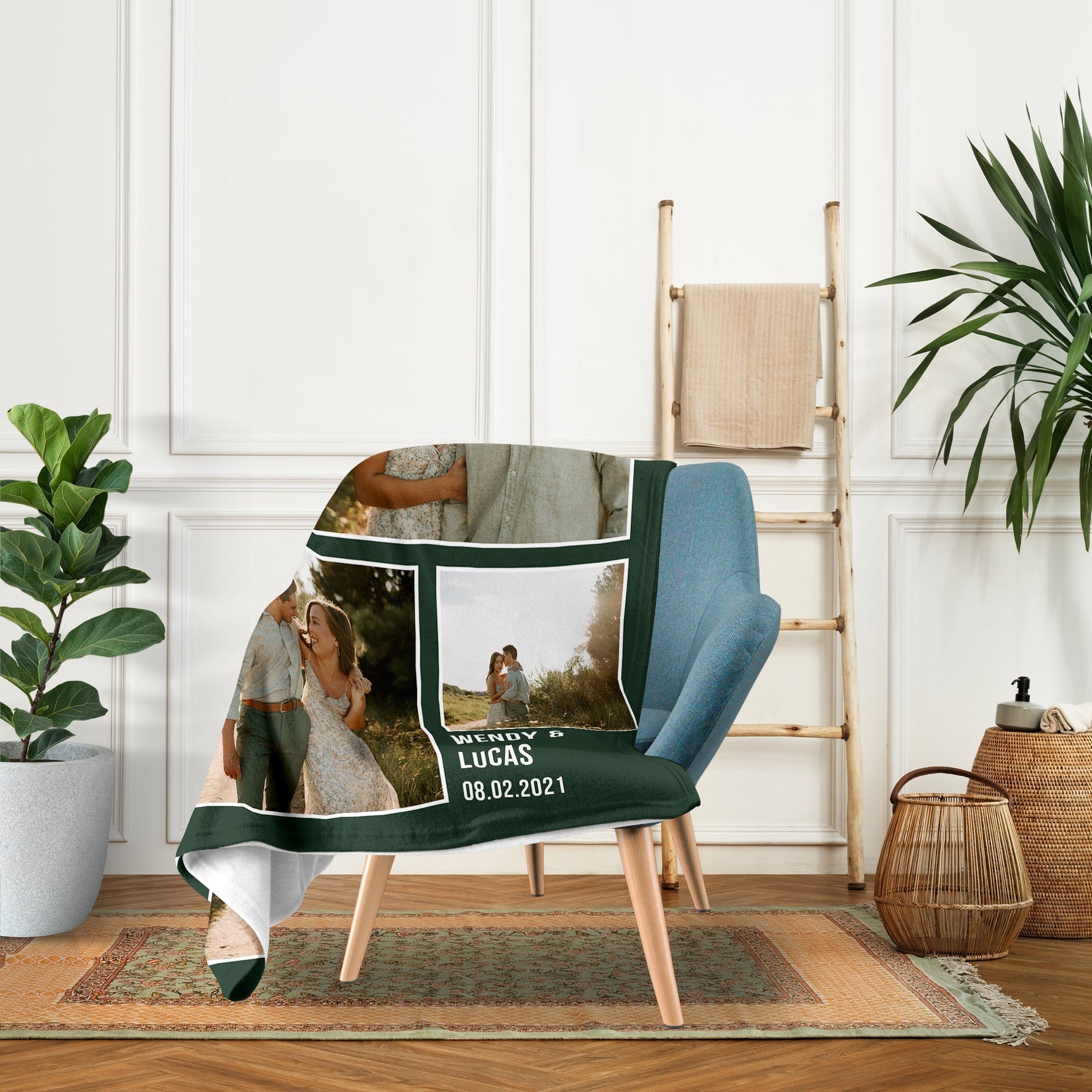 Our Love Story - Personalized Anniversary or Valentine's Day gift for Husband or Wife - Custom Blanket - Elizabethfashions