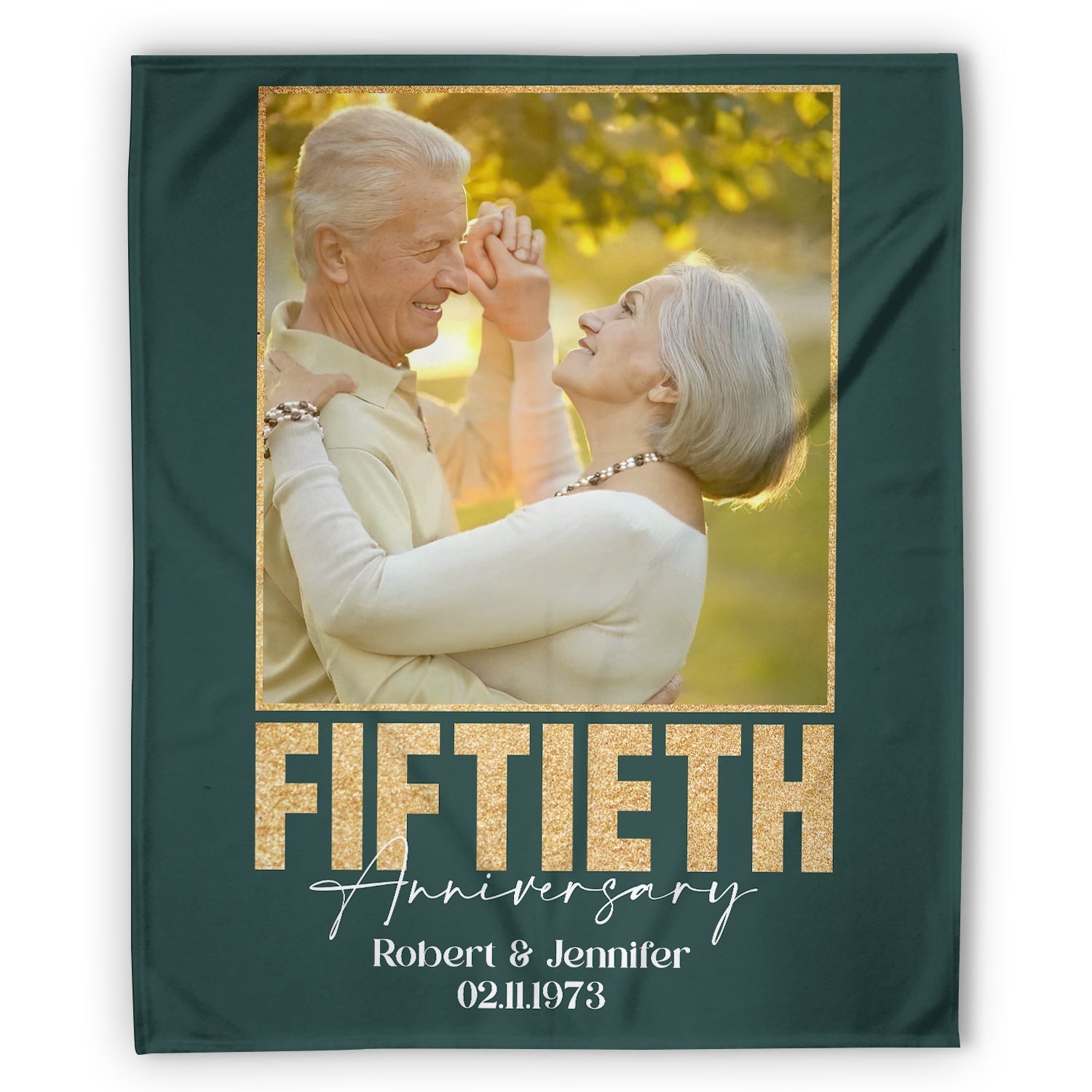 Fiftieth Anniversary - Personalized 50 Year Anniversary gift for Husband or Wife or Parents - Custom Blanket - Elizabethfashions