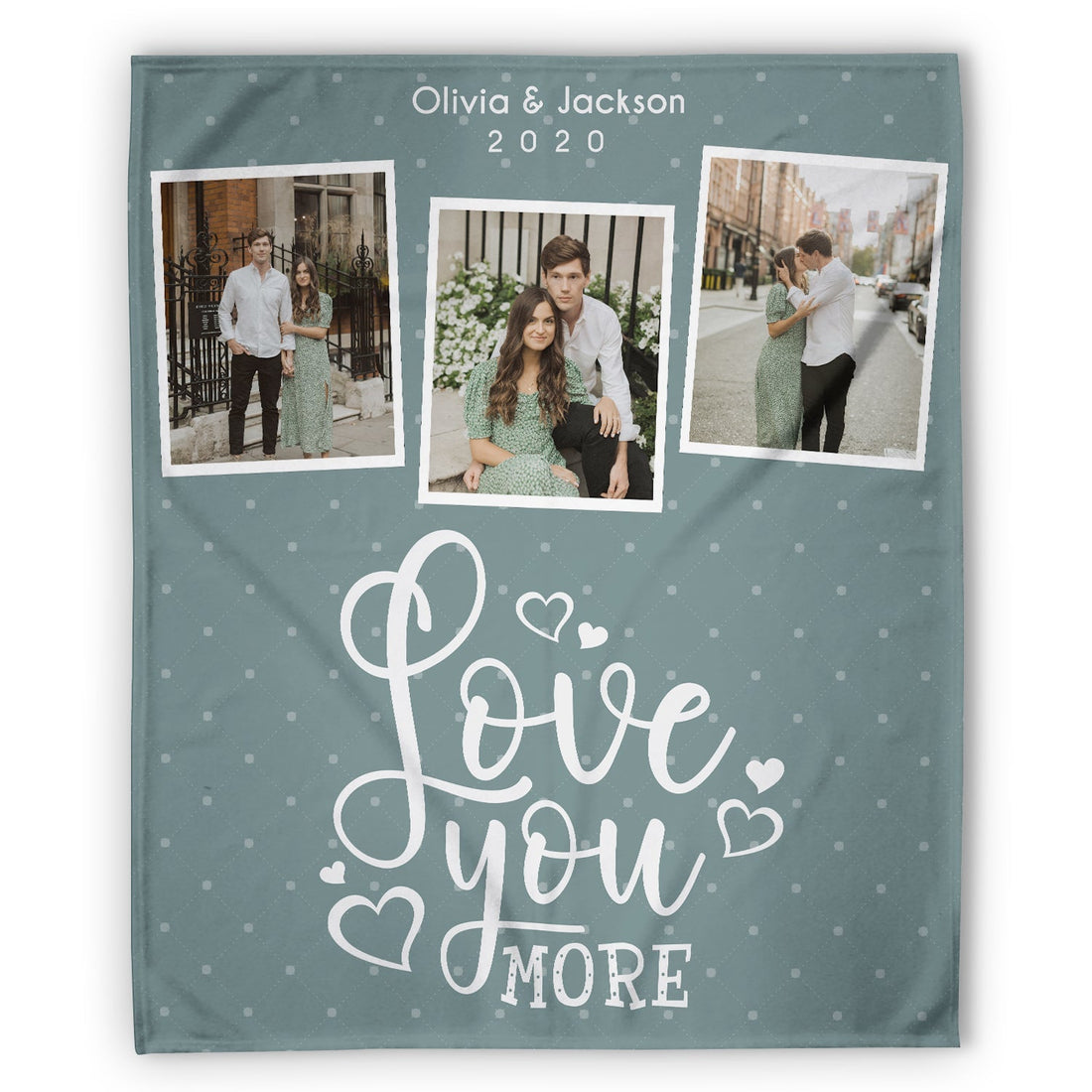 Love You More - Personalized Anniversary or Valentine's Day gift for Husband or Wife - Custom Blanket - Elizabethfashions
