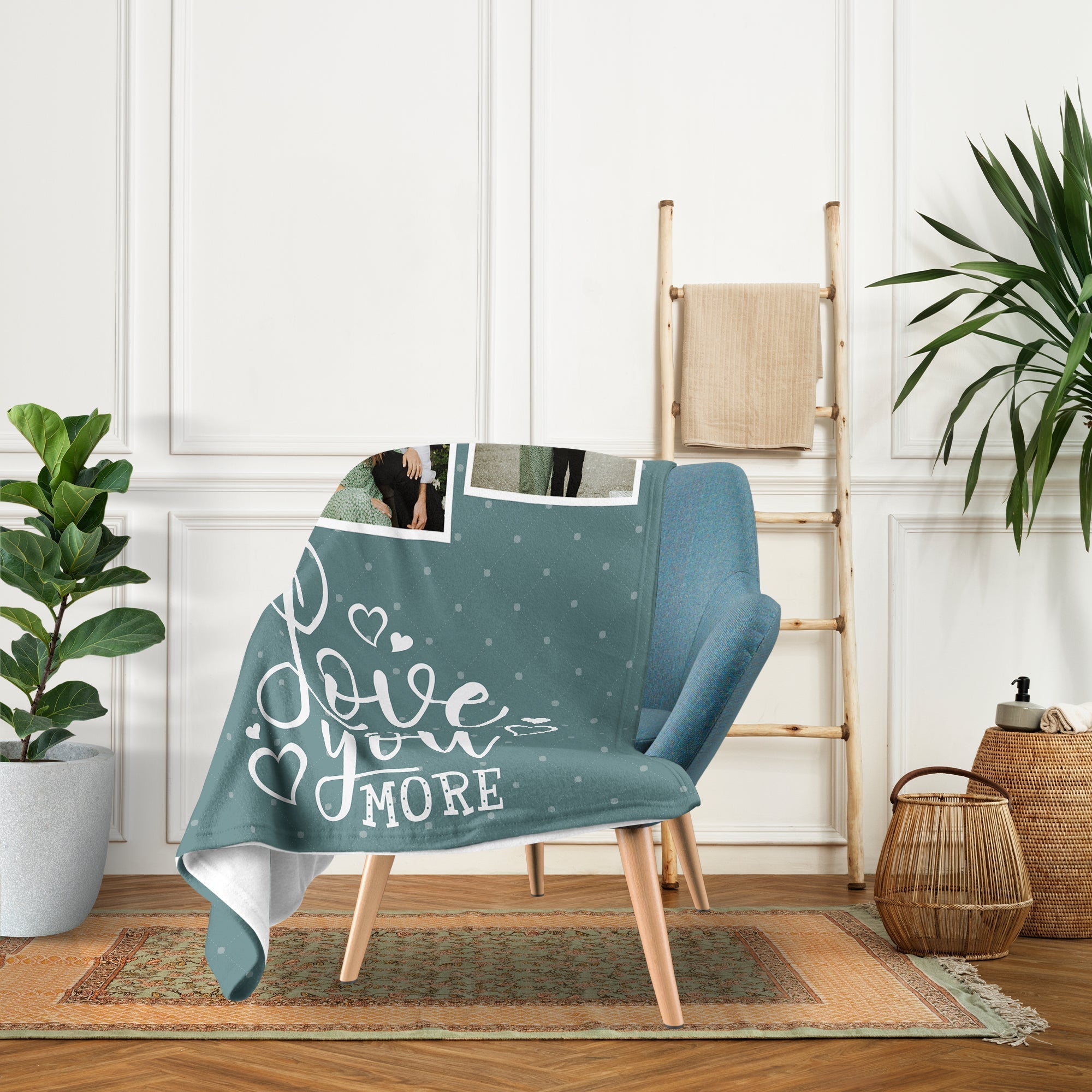 Love You More - Personalized Anniversary or Valentine's Day gift for Husband or Wife - Custom Blanket - Elizabethfashions