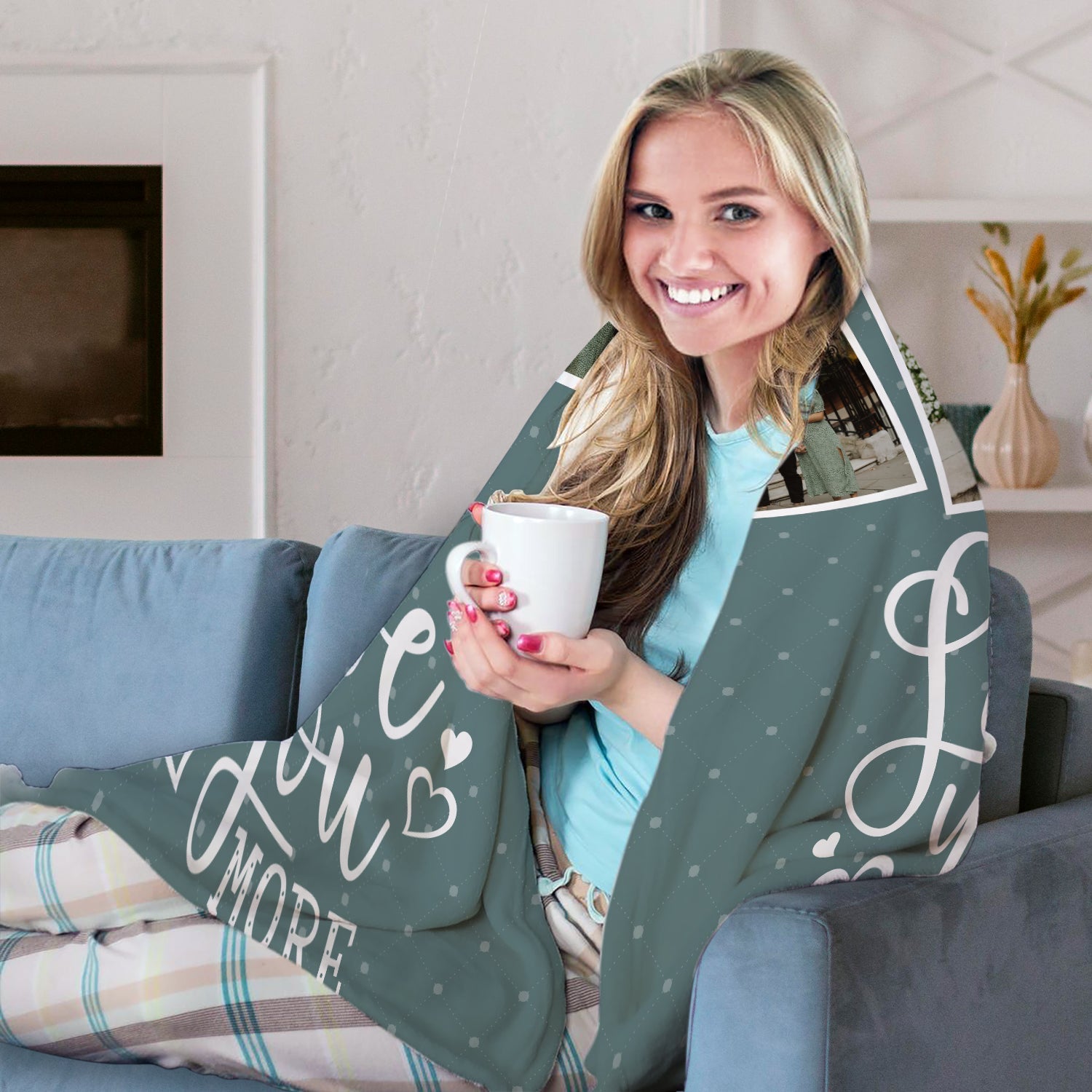 Love You More - Personalized Anniversary or Valentine's Day gift for Husband or Wife - Custom Blanket - Elizabethfashions