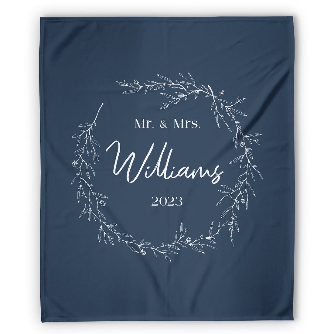 Mr. & Mrs. - Personalized Anniversary or Valentine's Day gift for Husband or Wife - Custom Blanket - Elizabethfashions