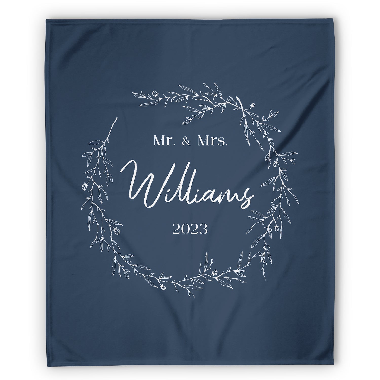 Mr. & Mrs. - Personalized Anniversary or Valentine's Day gift for Husband or Wife - Custom Blanket - Elizabethfashions