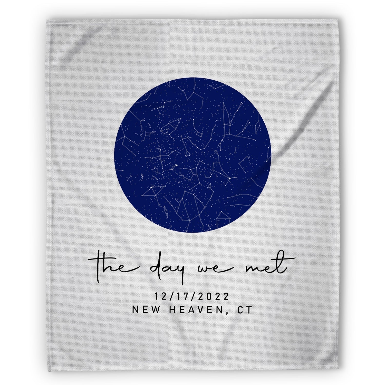 The Day We Met - Personalized Anniversary or Valentine's Day gift for Husband or Wife - Custom Blanket - Elizabethfashions