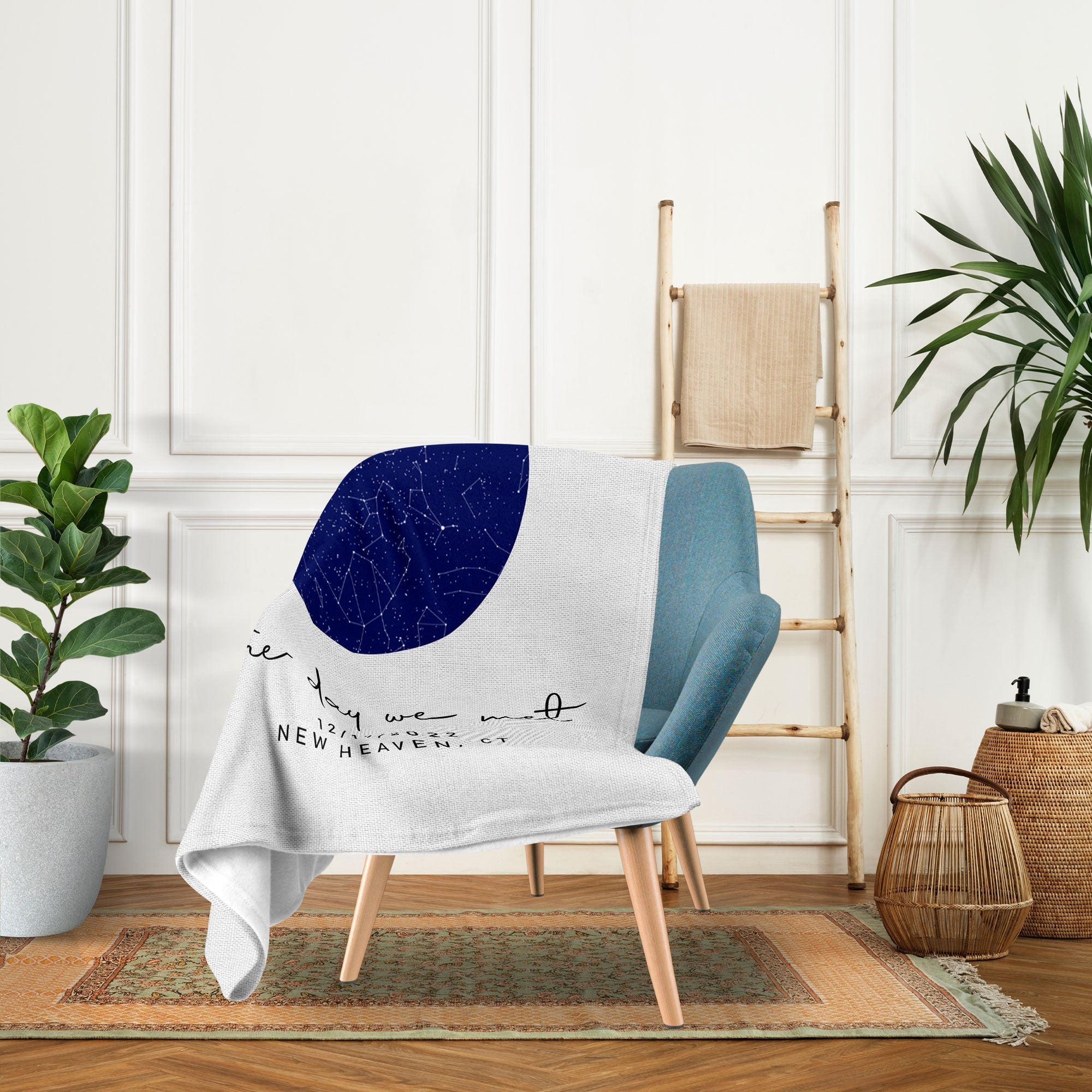 The Day We Met - Personalized Anniversary or Valentine's Day gift for Husband or Wife - Custom Blanket - Elizabethfashions