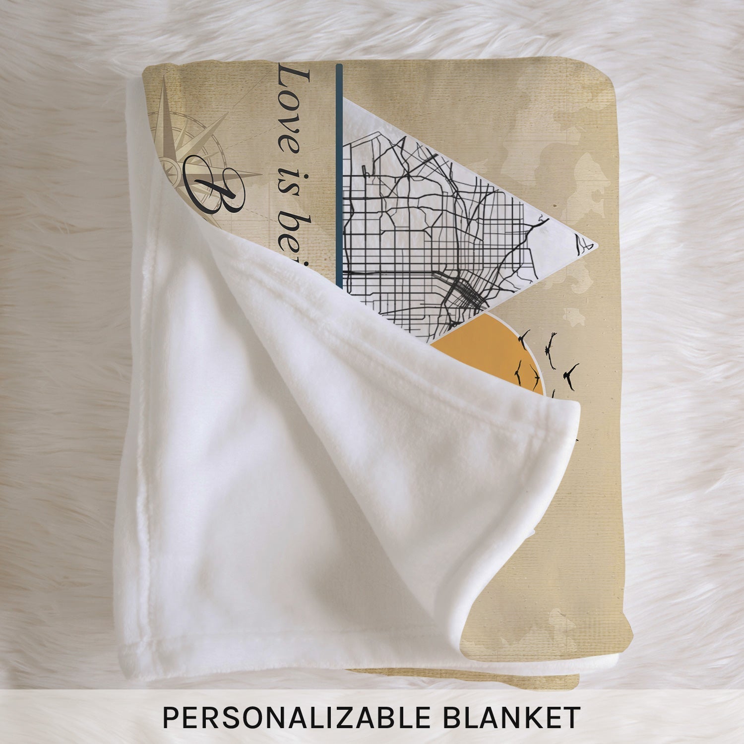 Travel Memories - Personalized Anniversary or Valentine's Day gift for Husband or Wife - Custom Blanket - Elizabethfashions