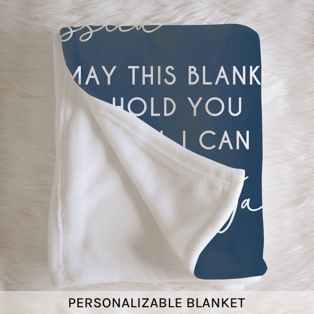 May This Blanket Hold You Until I Can - Personalized Anniversary or Valentine's Day gift for Long Distance Boyfriend or Girlfriend - Custom Blanket - Elizabethfashions