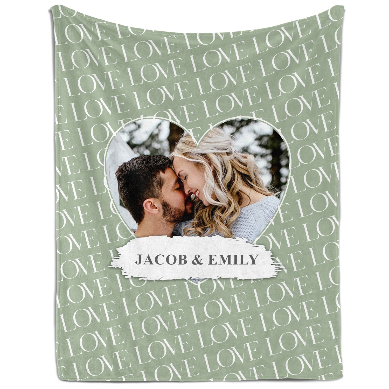 Love - Personalized Anniversary or Valentine's Day gift for Husband or Wife - Custom Blanket - Elizabethfashions