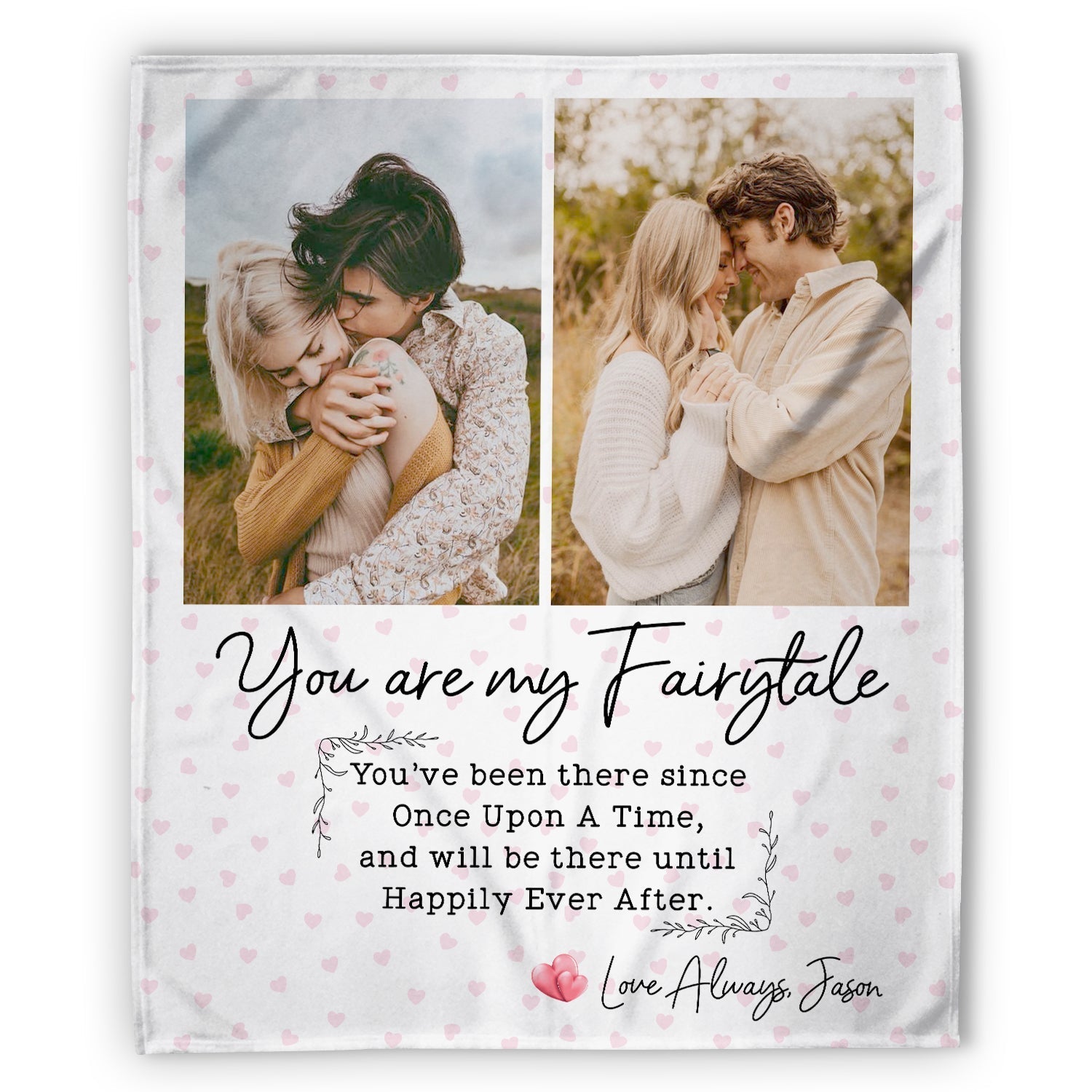 You Are My Fairytale - Personalized Anniversary or Valentine's Day gift for Husband or Wife - Custom Blanket - Elizabethfashions