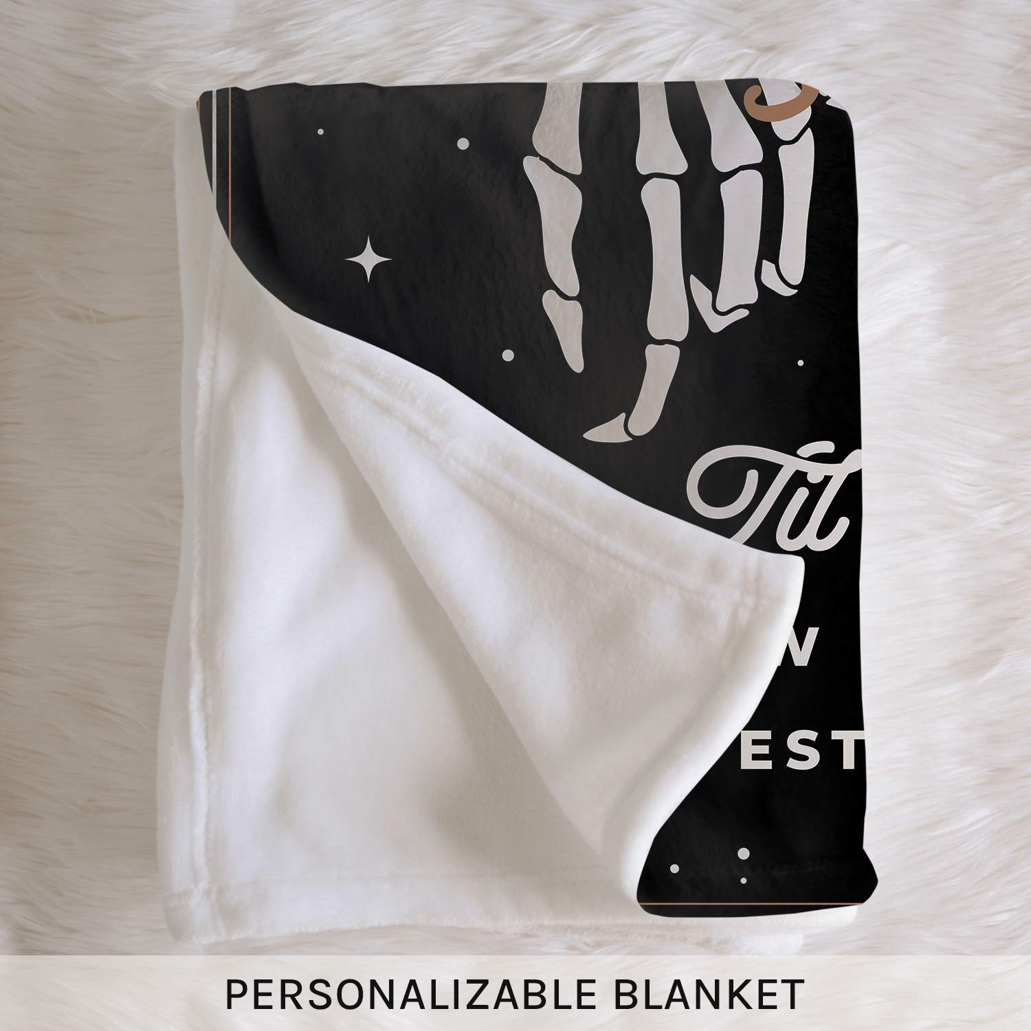 Til Death - Personalized Anniversary or Halloween gift for Him or Her - Custom Blanket - Elizabethfashions