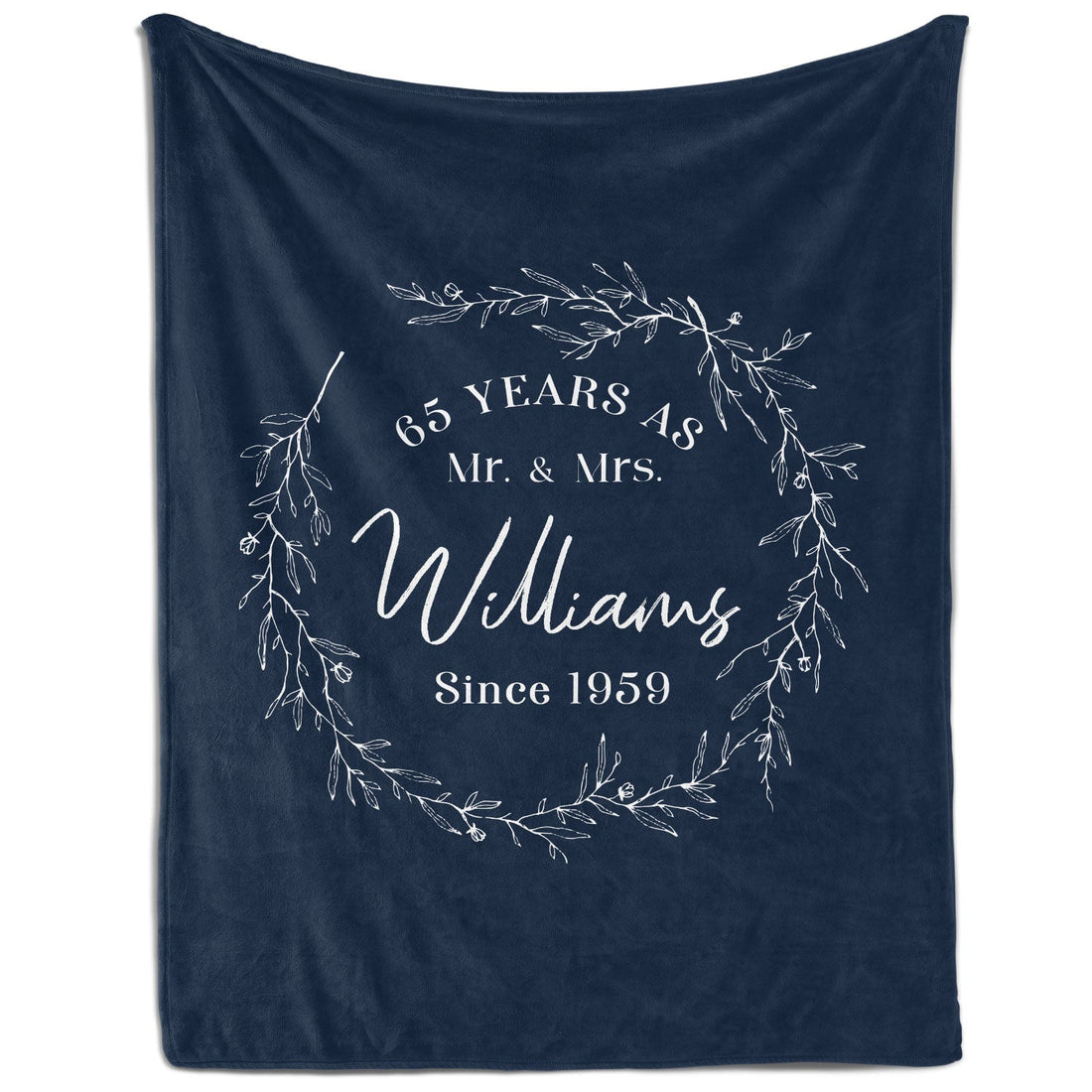 65 Years As - Personalized 65 Year Anniversary gift For Parents or Grandparents - Custom Blanket - Elizabethfashions