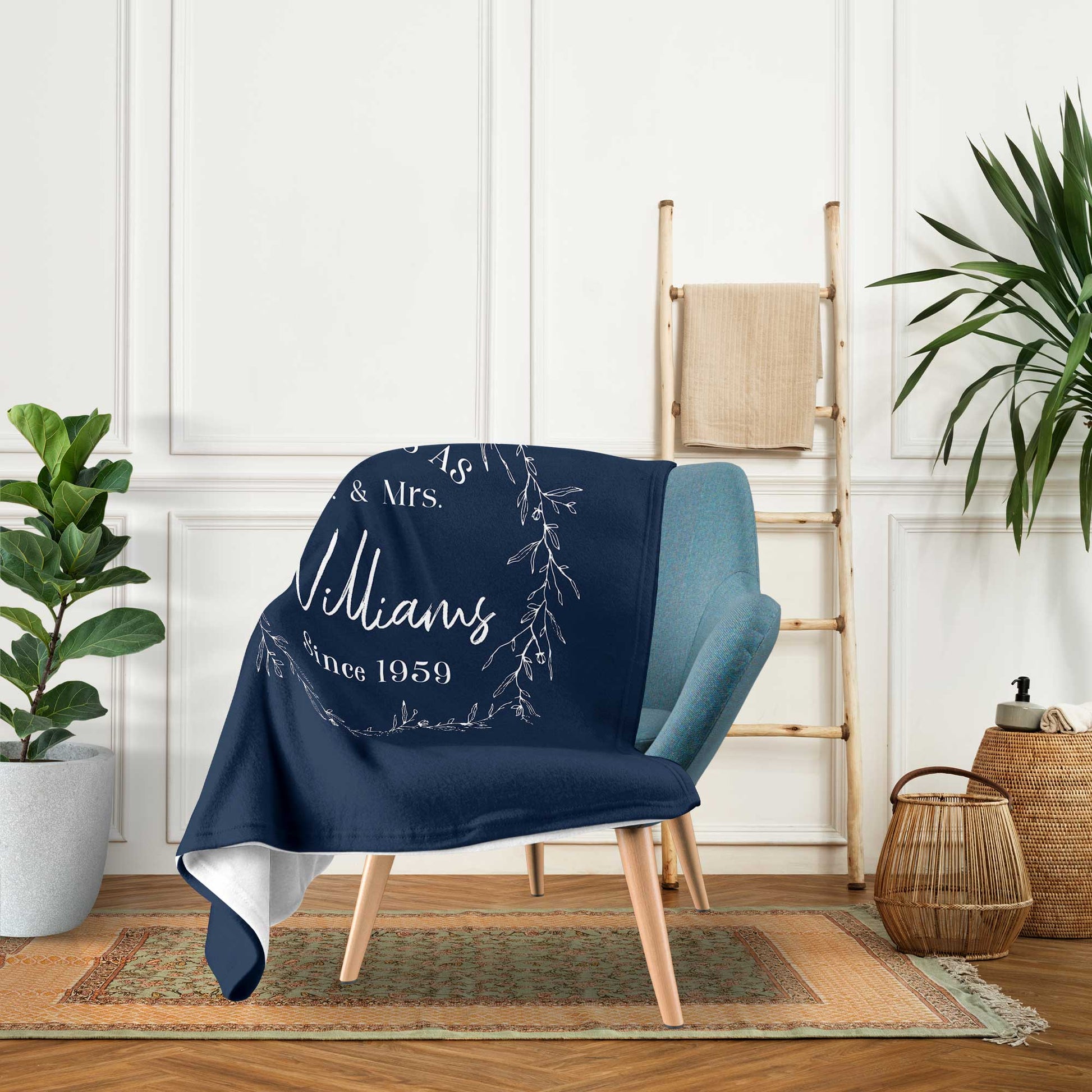 65 Years As - Personalized 65 Year Anniversary gift For Parents or Grandparents - Custom Blanket - Elizabethfashions