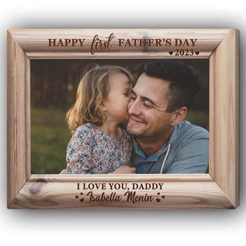 I love you, Daddy - Personalized Father's Day gift for Dad - Custom Canvas Print - Elizabeth Fashions