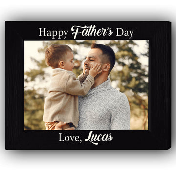 Happy Father’s Day - Personalized Father's Day gift for Dad or Grandpa - Custom Canvas Print - Elizabeth Fashions