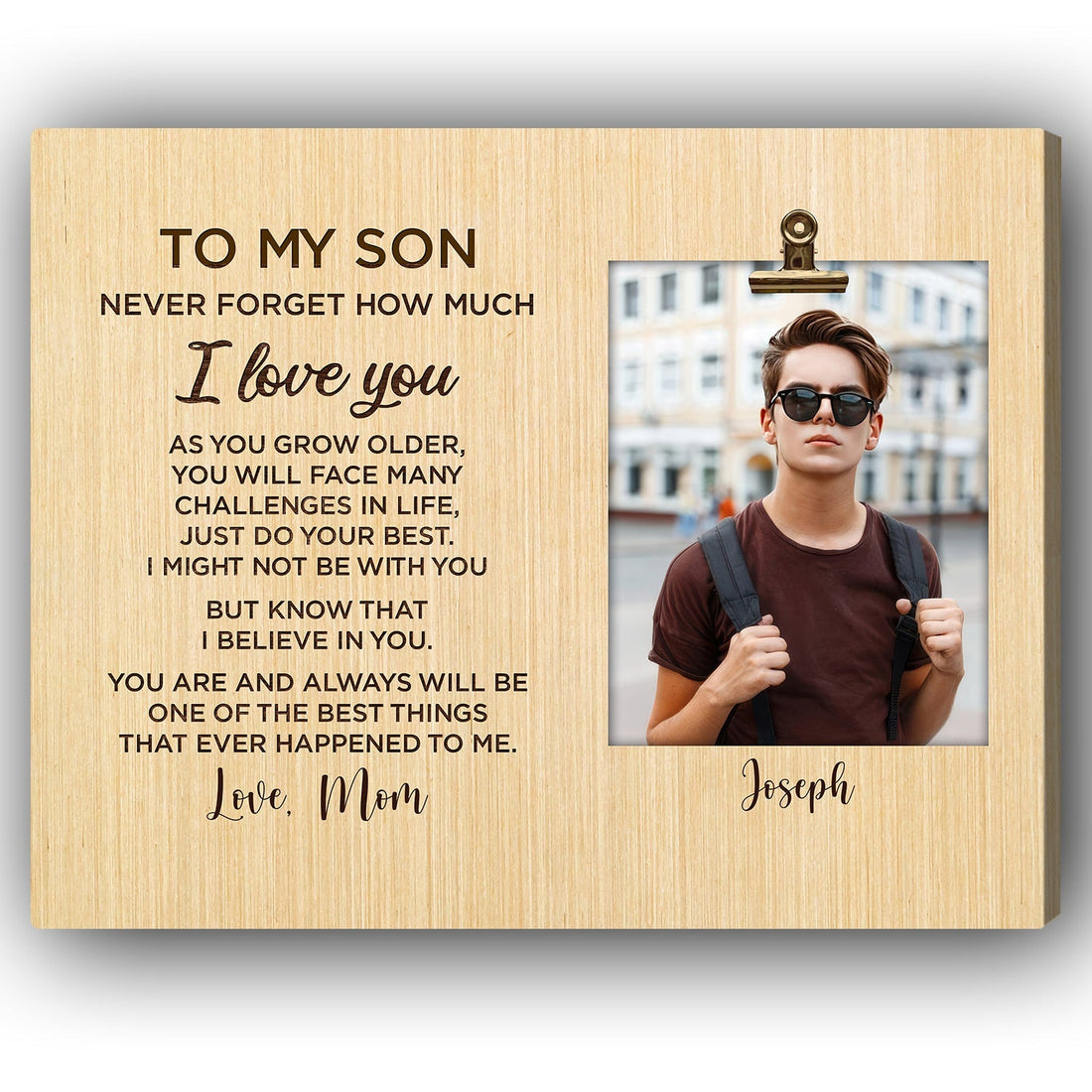 Gift To My Son - Personalized Valentine's Day, Birthday or Christmas gift For Son - Custom Canvas Print - Elizabeth Fashions