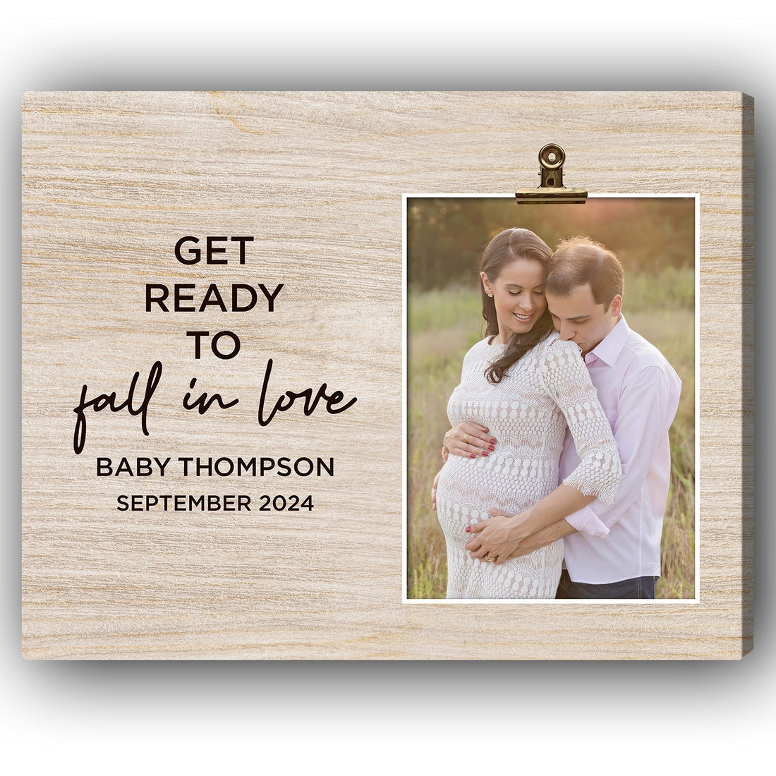 Pregnancy Valentine - Personalized Valentine's Day Pregnancy Announcement gift For Family - Custom Canvas Print - Elizabeth Fashions