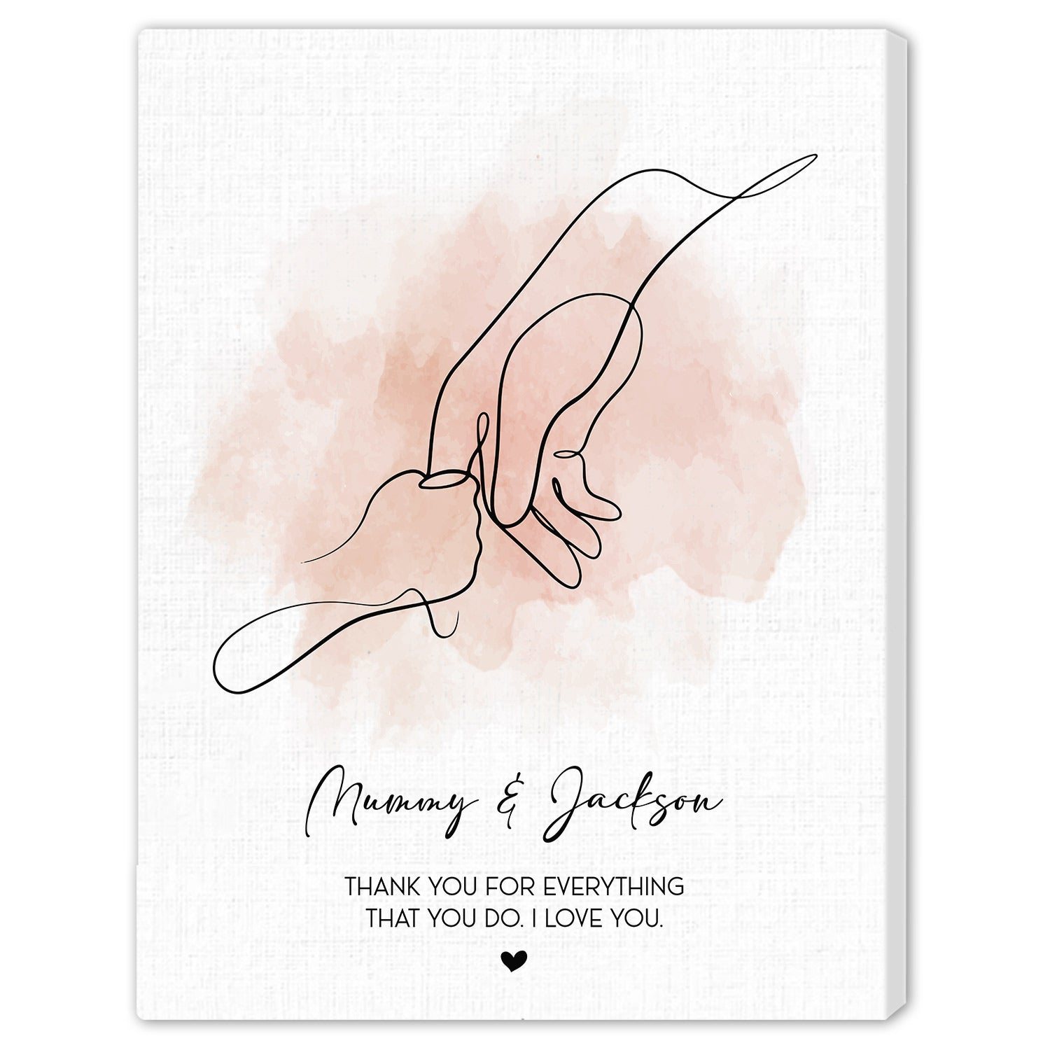 Thank You For Everything That You Do - Personalized Mother's Day, Birthday, Valentine's Day or Christmas gift For Mom - Custom Canvas Print - Elizabeth Fashions