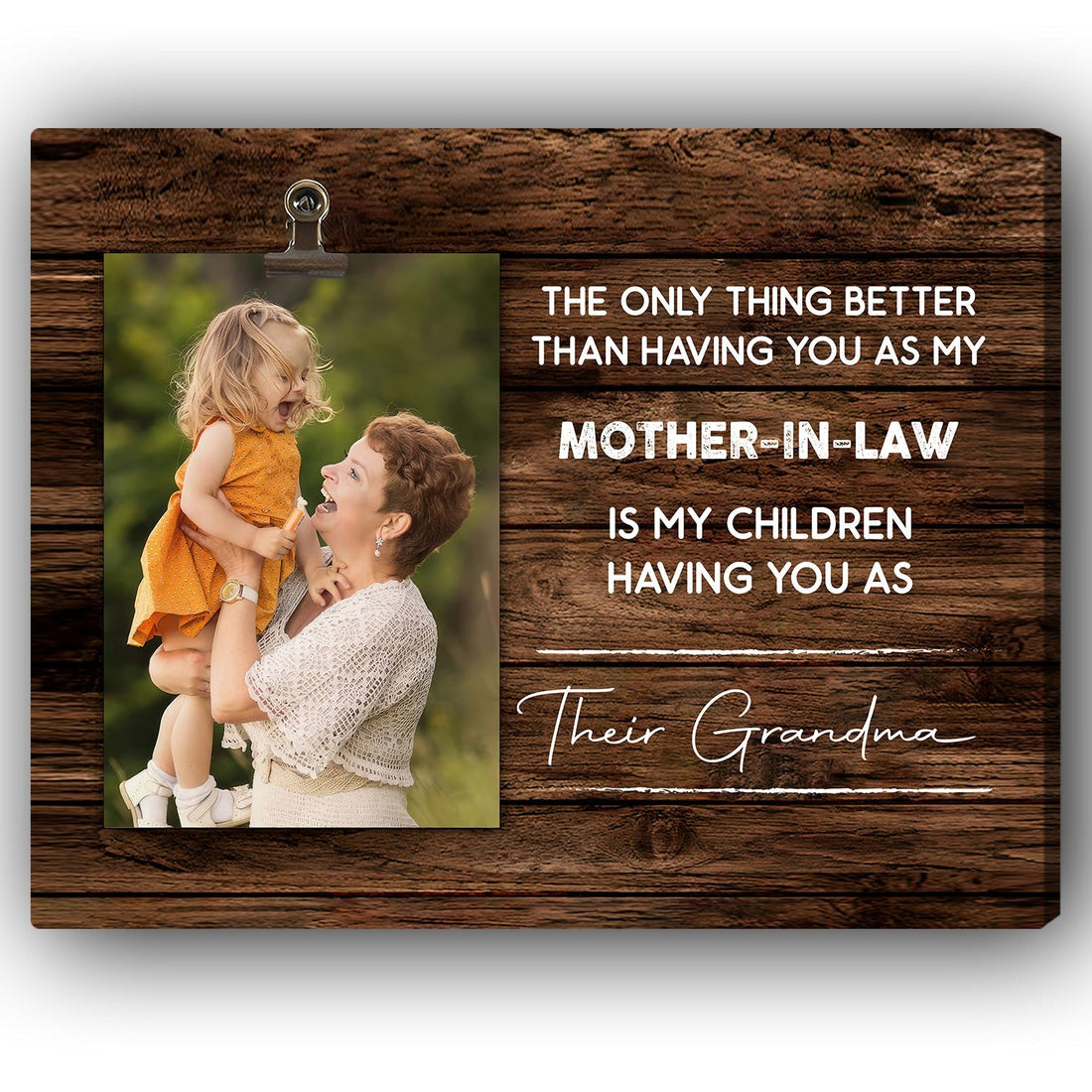 The Only Thing Better Than Having You As My Mother In Law - Personalized Mother's Day, Birthday, Valentine's Day or Christmas gift For Mother In Law - Custom Canvas Print - Elizabeth Fashions