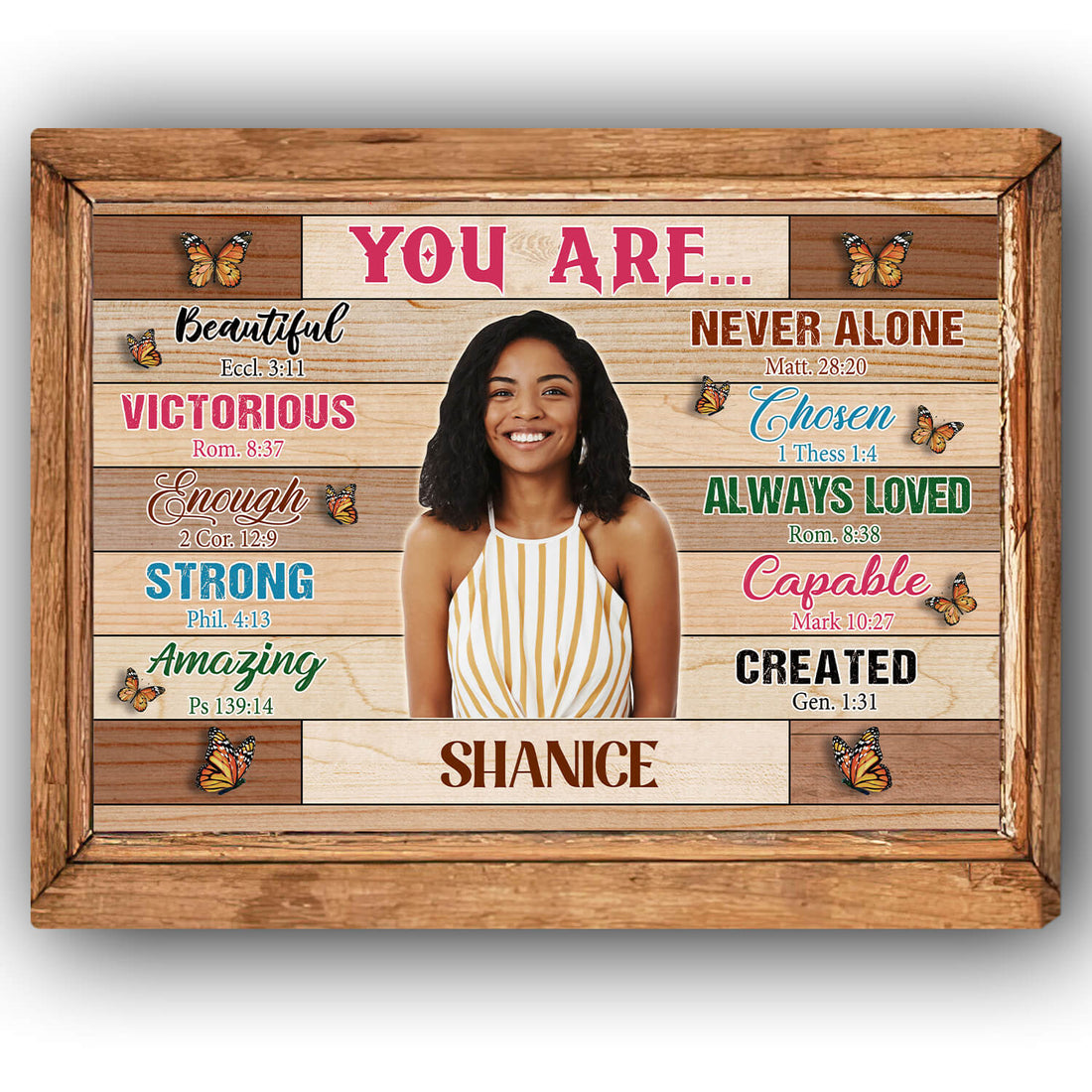 You Are - Personalized gift For Friends - Custom Canvas Print - Elizabeth Fashions