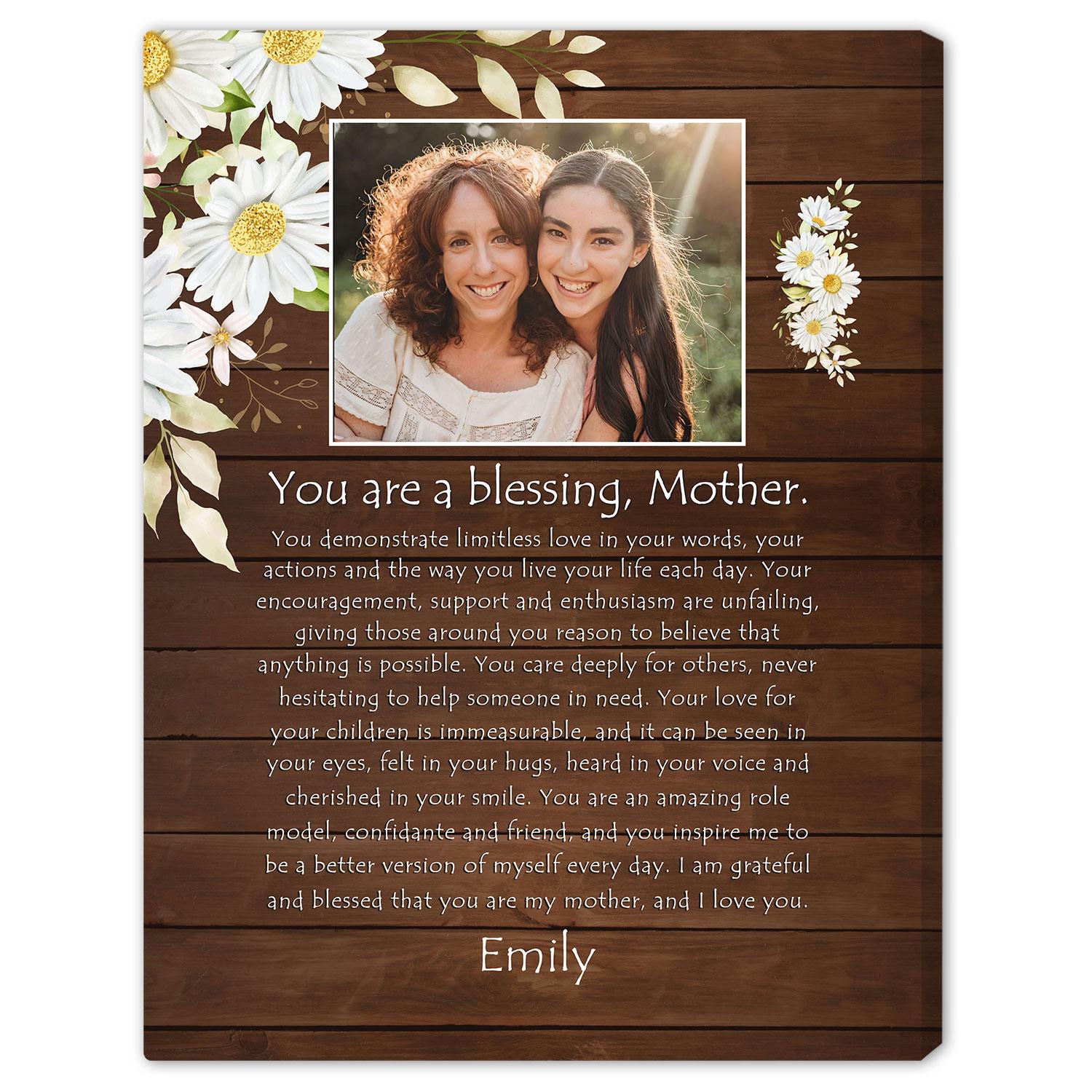 Mother Meaningful Religious Gift - Personalized gift For Christian Mom - Custom Canvas Print - Elizabeth Fashions