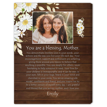 Mother Meaningful Religious Gift - Personalized gift For Christian Mom - Custom Canvas Print - Elizabeth Fashions